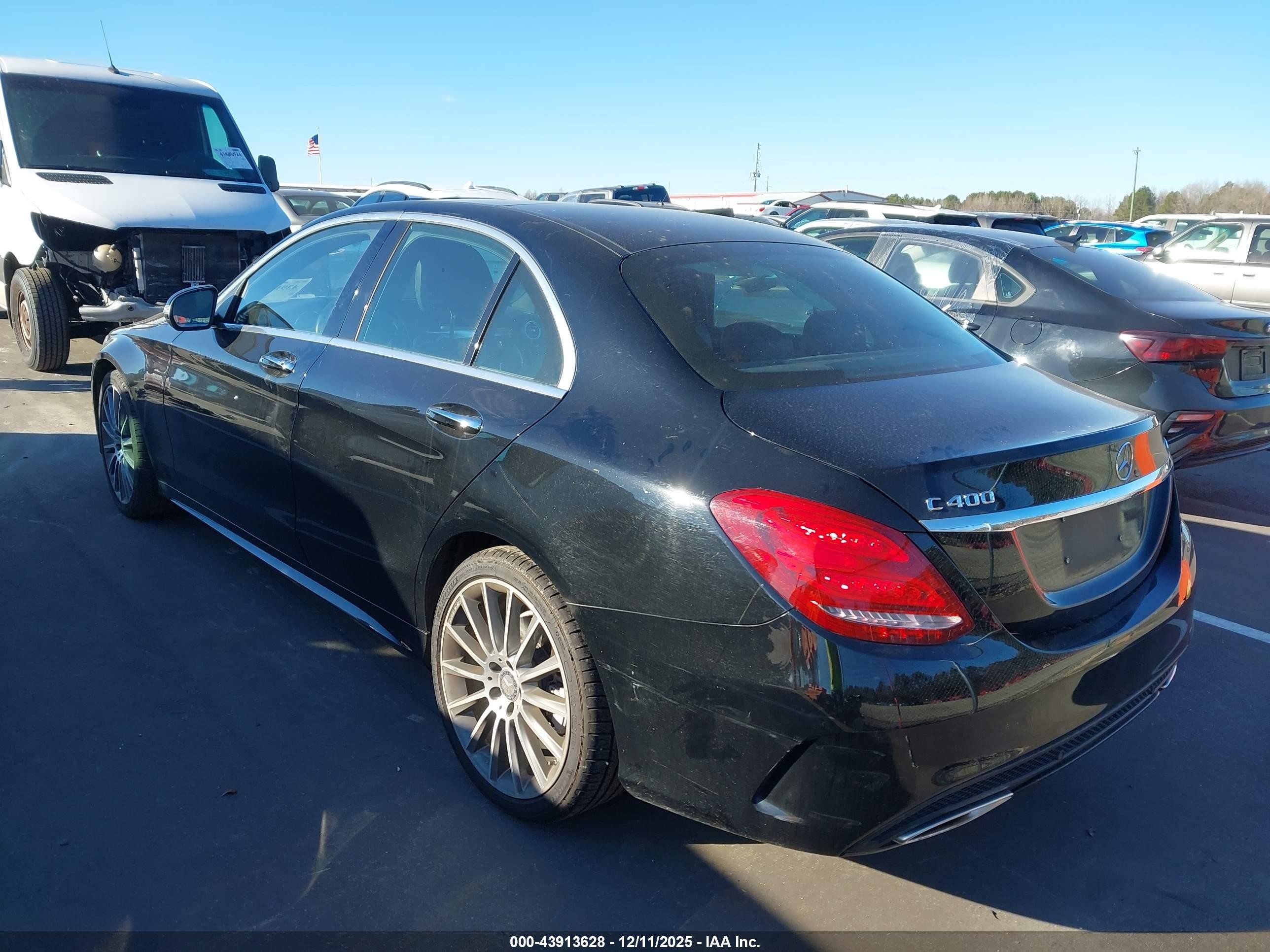 2015 Mercedes-benz C 400 4matic Black vin: 55SWF6GB0FU034578