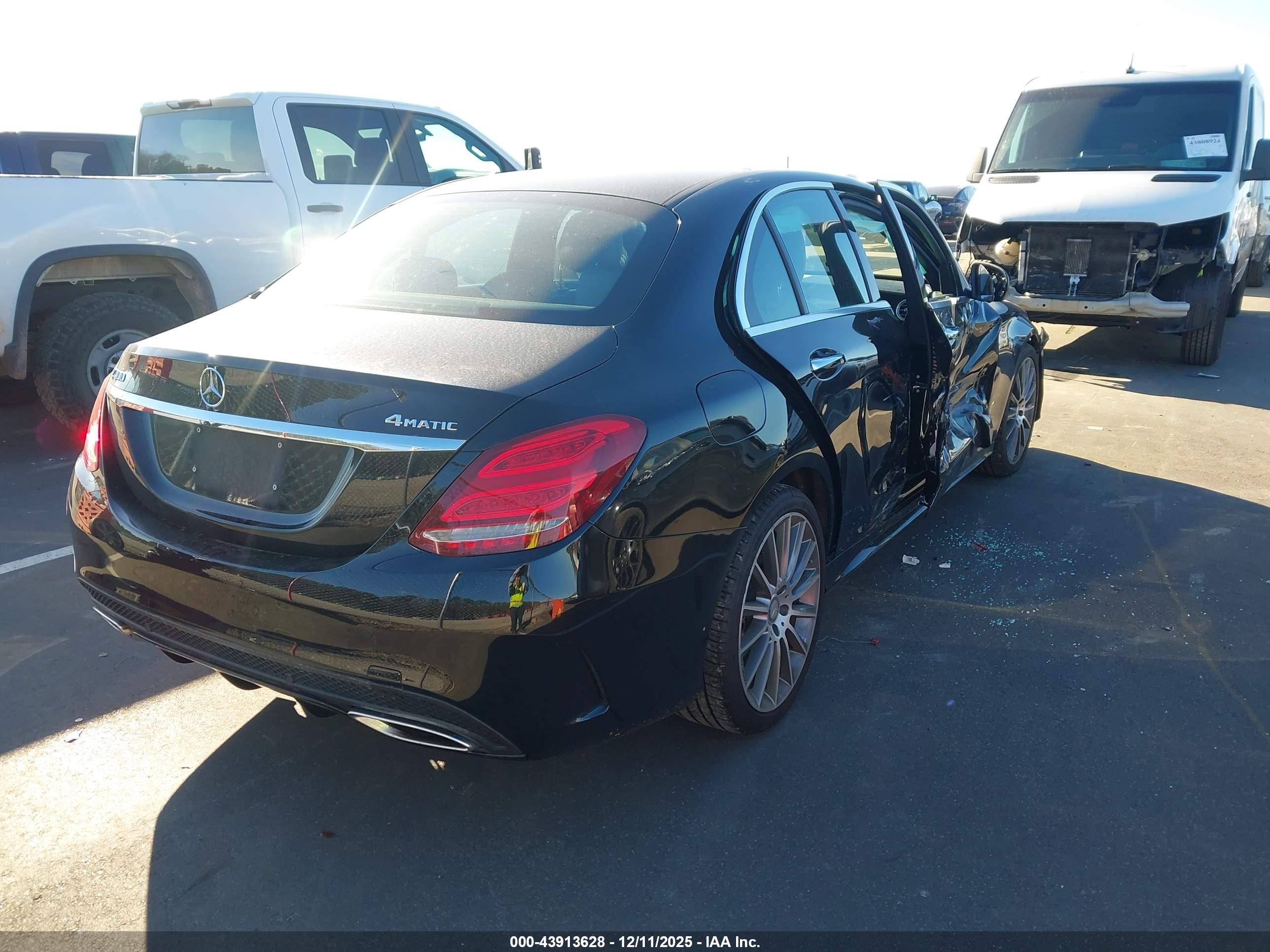 2015 Mercedes-benz C 400 4matic Black vin: 55SWF6GB0FU034578