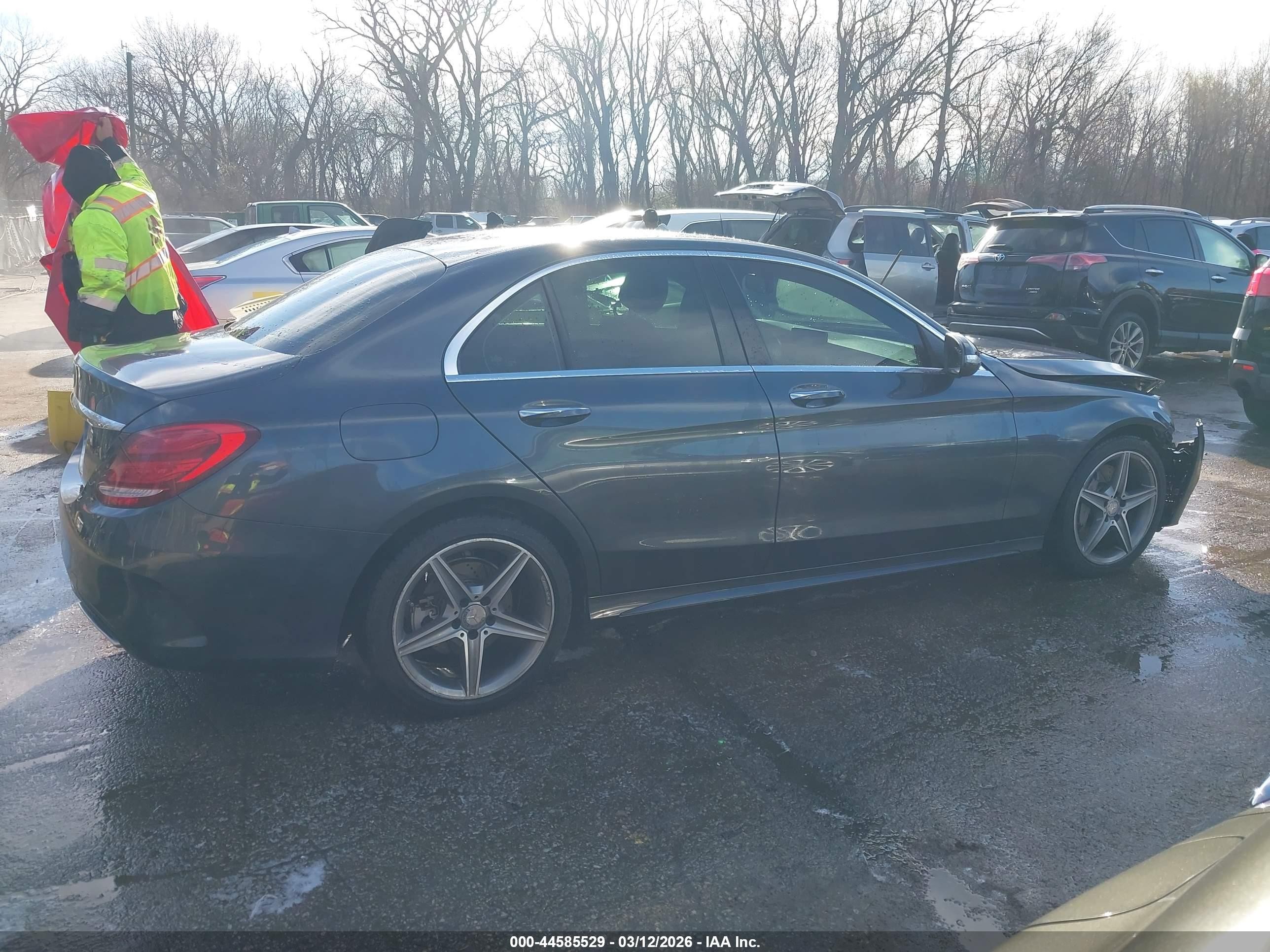 2015 Mercedes-benz C 400 4matic Gray vin: 55SWF6GB0FU042440