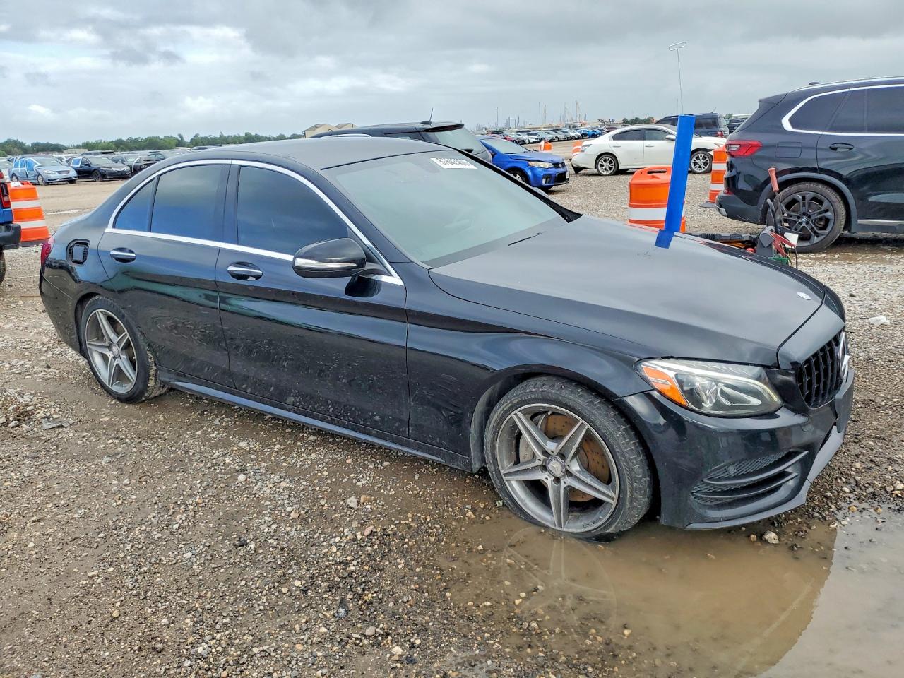 2015 Mercedes-benz C 400 4matic Black vin: 55SWF6GB1FU001816