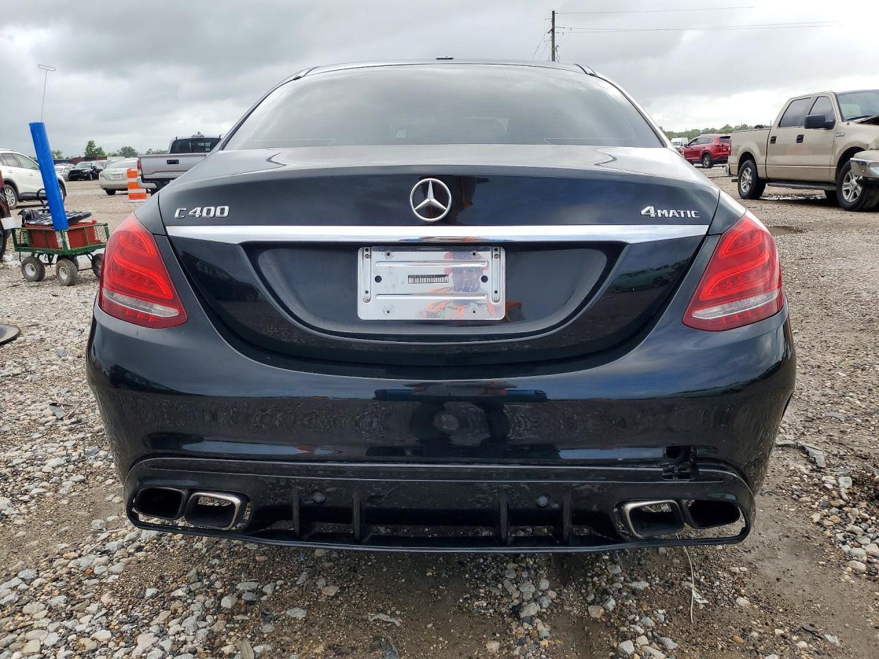 2015 Mercedes-benz C 400 4matic Black vin: 55SWF6GB1FU001816