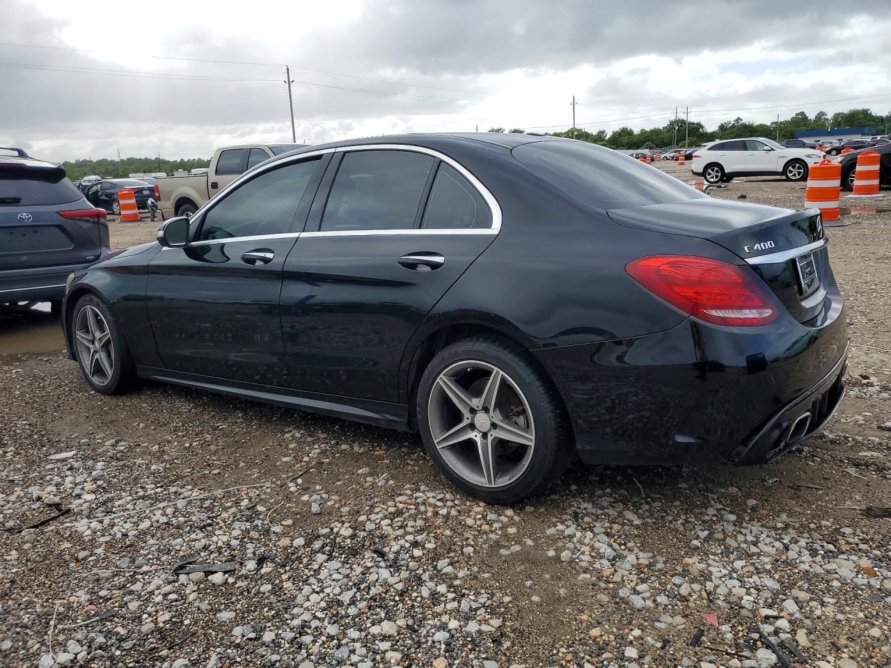 2015 Mercedes-benz C 400 4matic Black vin: 55SWF6GB1FU001816