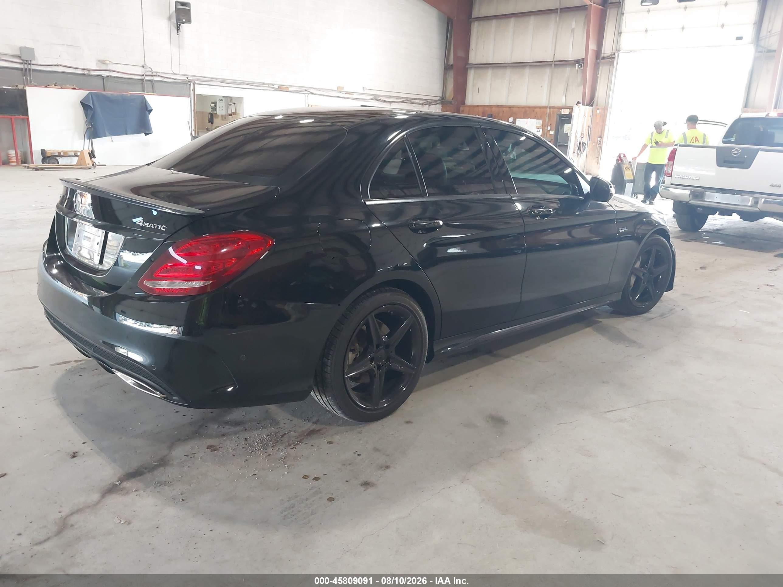 2015 Mercedes-benz C 400 4matic Black vin: 55SWF6GB1FU005218