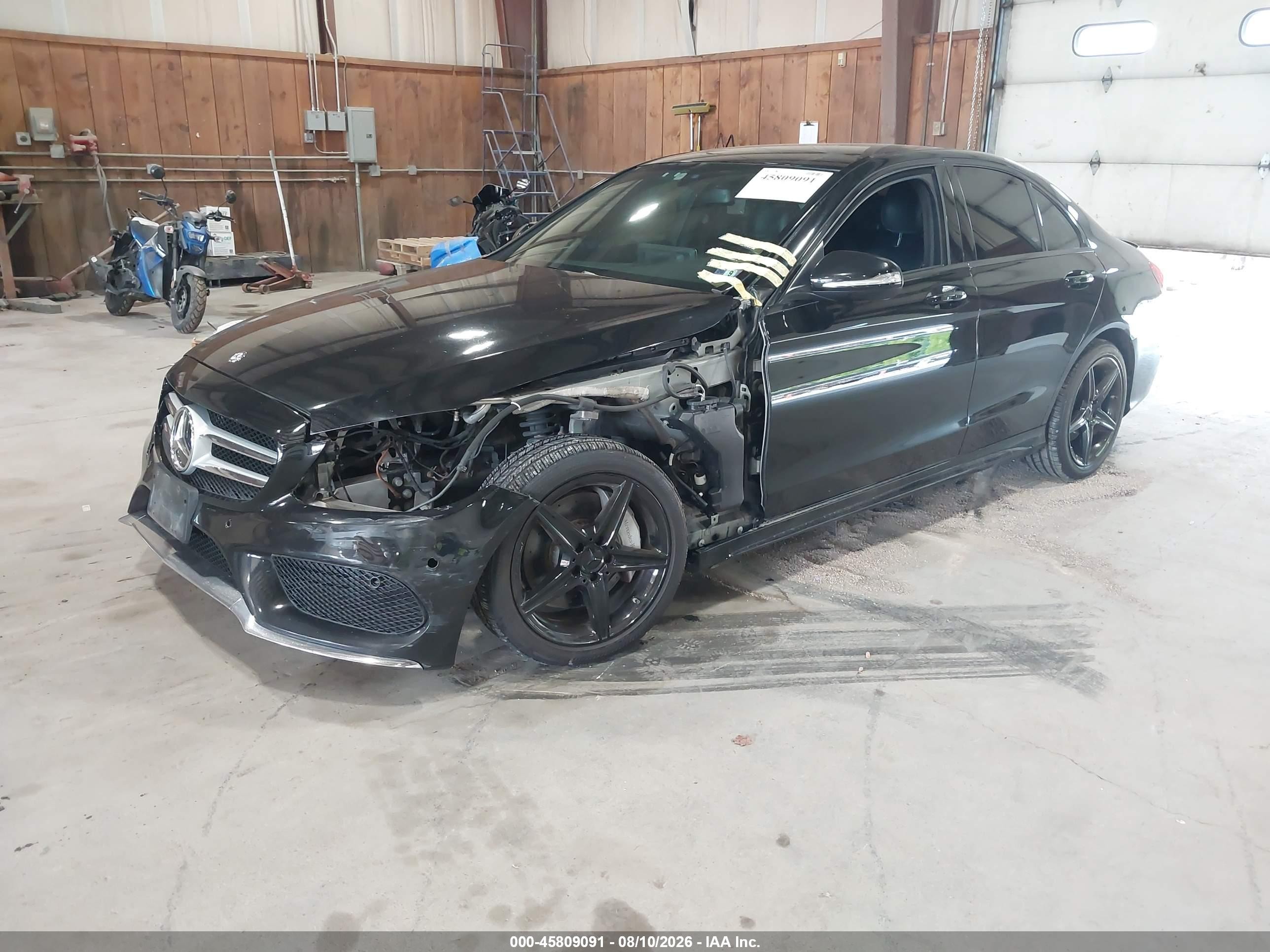 2015 Mercedes-benz C 400 4matic Black vin: 55SWF6GB1FU005218