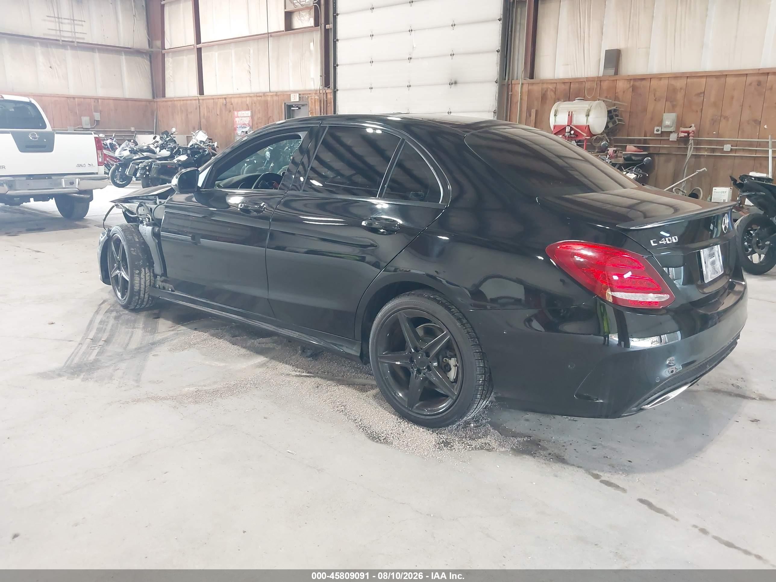 2015 Mercedes-benz C 400 4matic Black vin: 55SWF6GB1FU005218