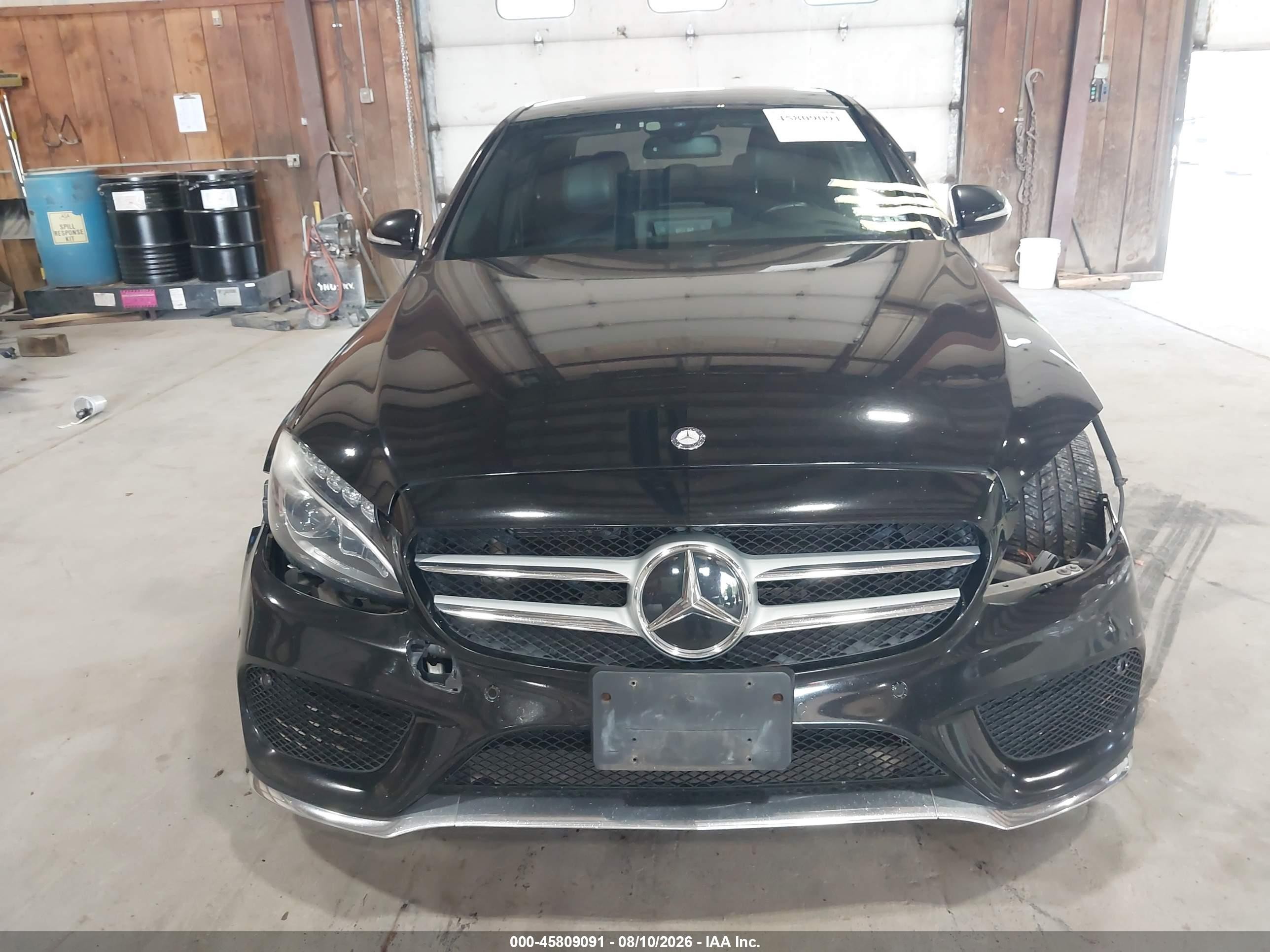2015 Mercedes-benz C 400 4matic Black vin: 55SWF6GB1FU005218