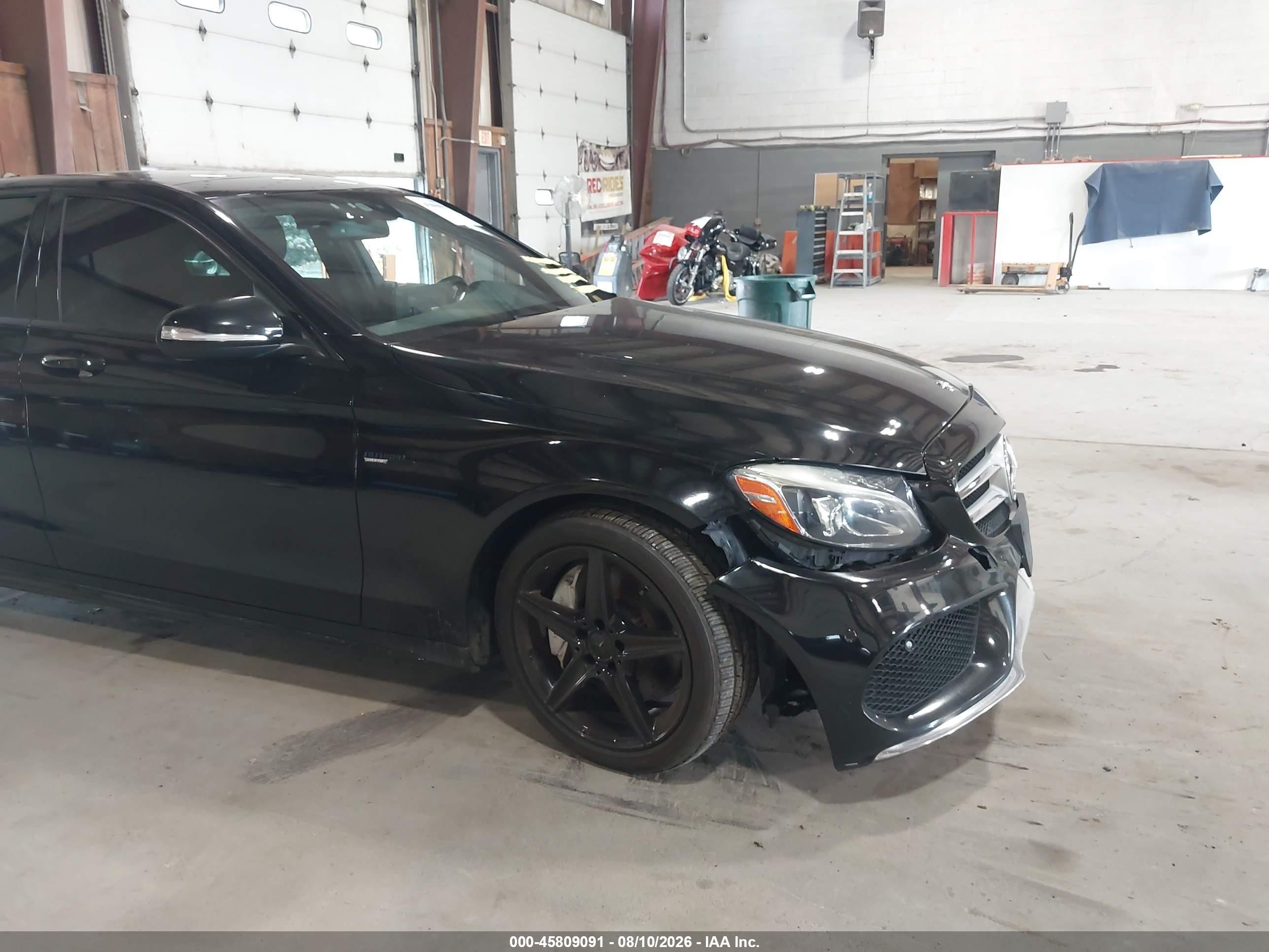2015 Mercedes-benz C 400 4matic Black vin: 55SWF6GB1FU005218