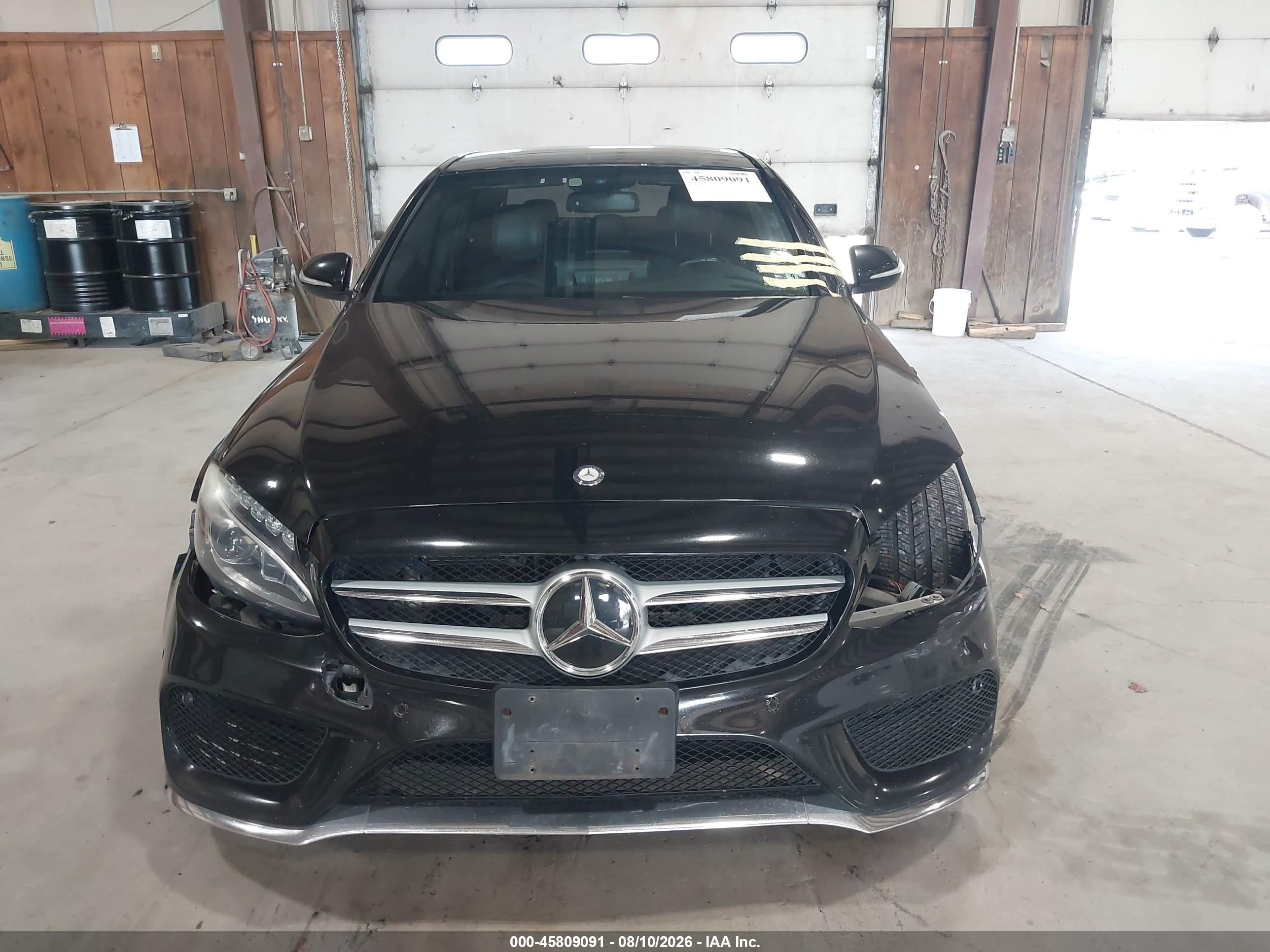2015 Mercedes-benz C 400 4matic Black vin: 55SWF6GB1FU005218