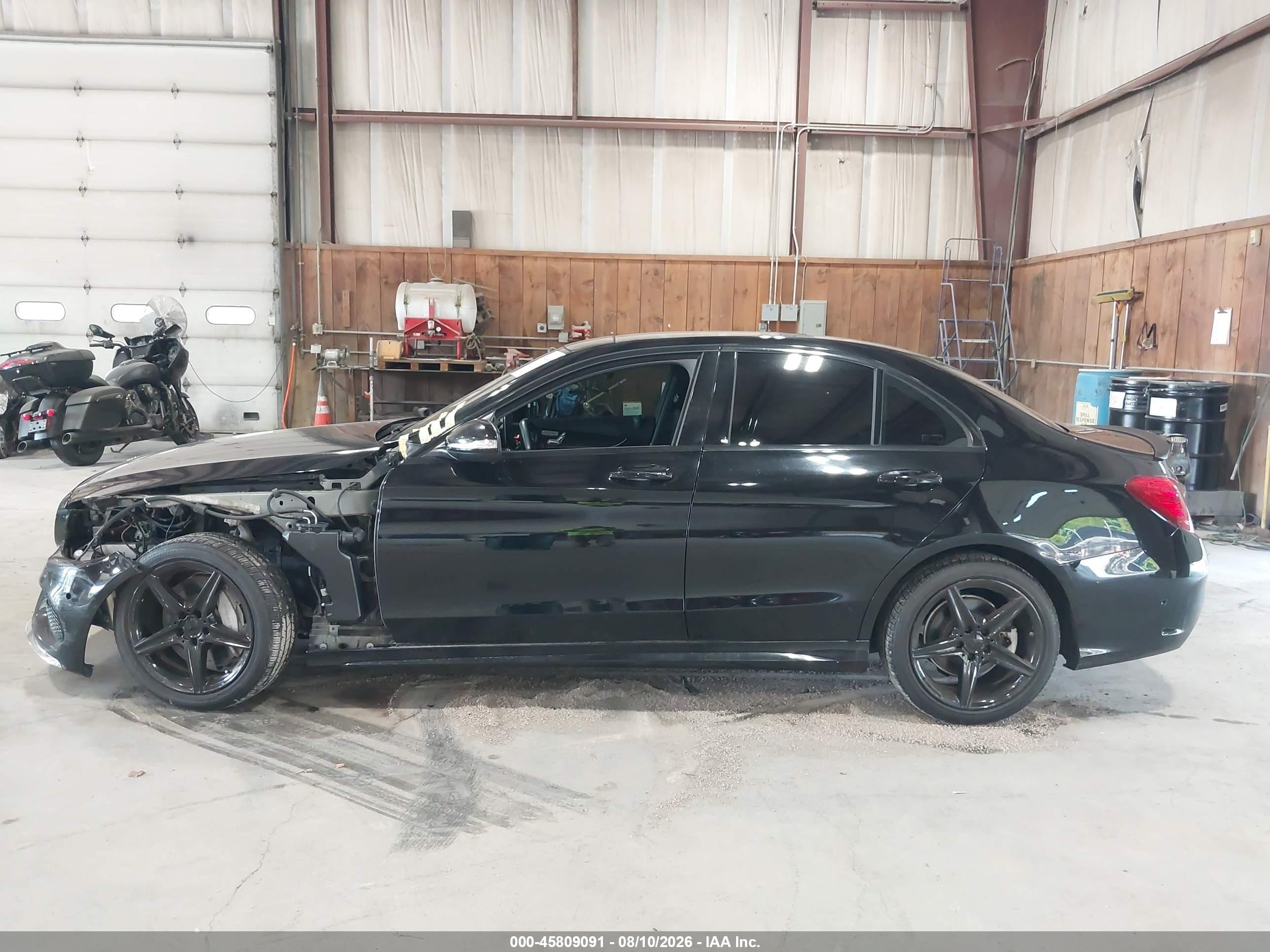 2015 Mercedes-benz C 400 4matic Black vin: 55SWF6GB1FU005218