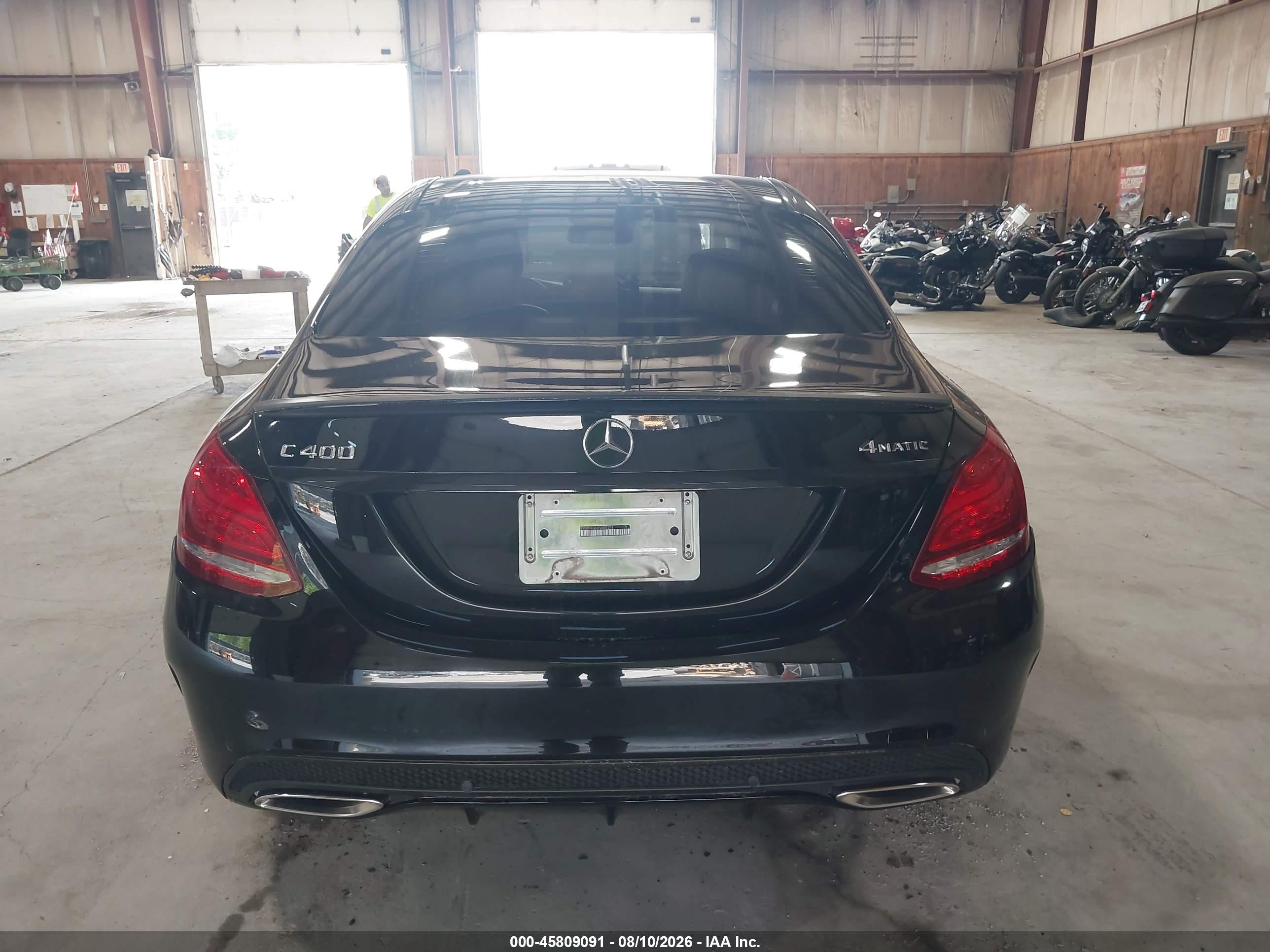2015 Mercedes-benz C 400 4matic Black vin: 55SWF6GB1FU005218