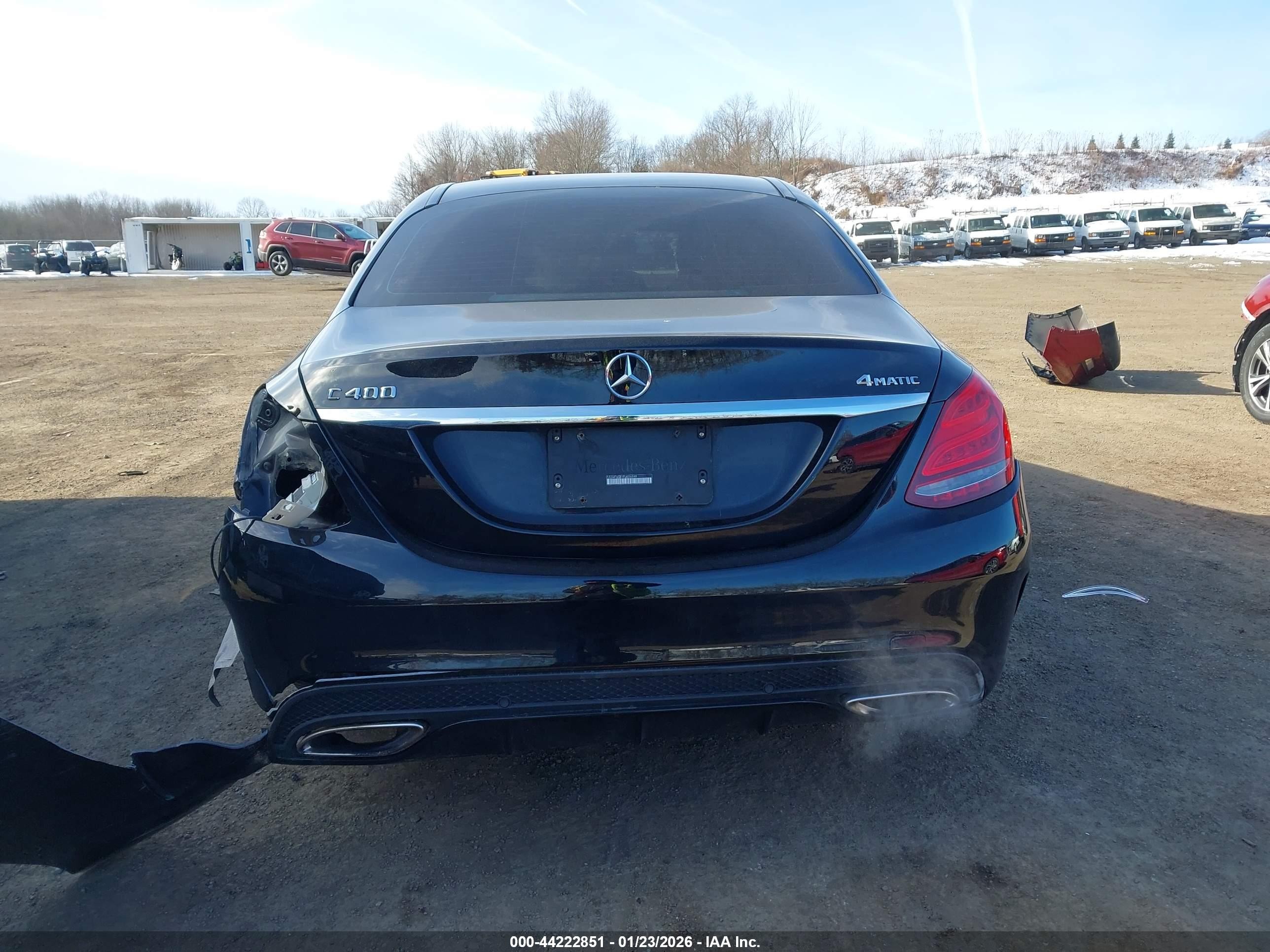 2015 Mercedes-benz C 400 4matic Черный vin: 55SWF6GB1FU026599