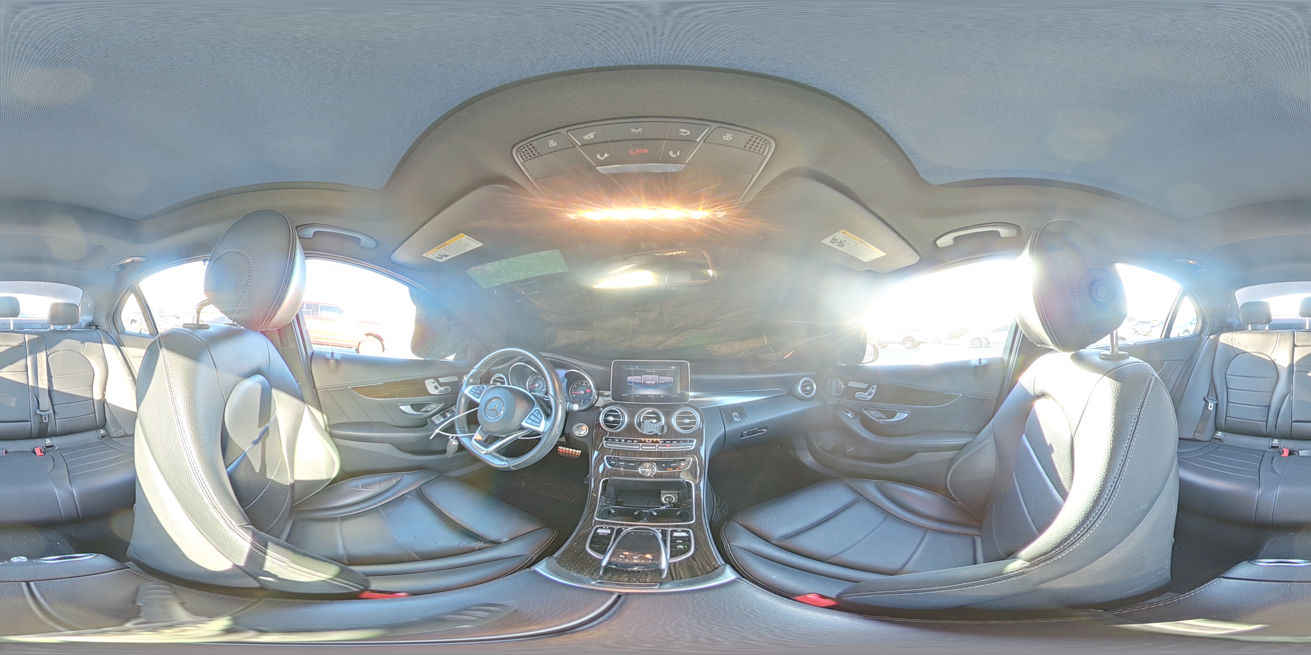 2015 Mercedes-benz C 400 4matic Черный vin: 55SWF6GB1FU027316
