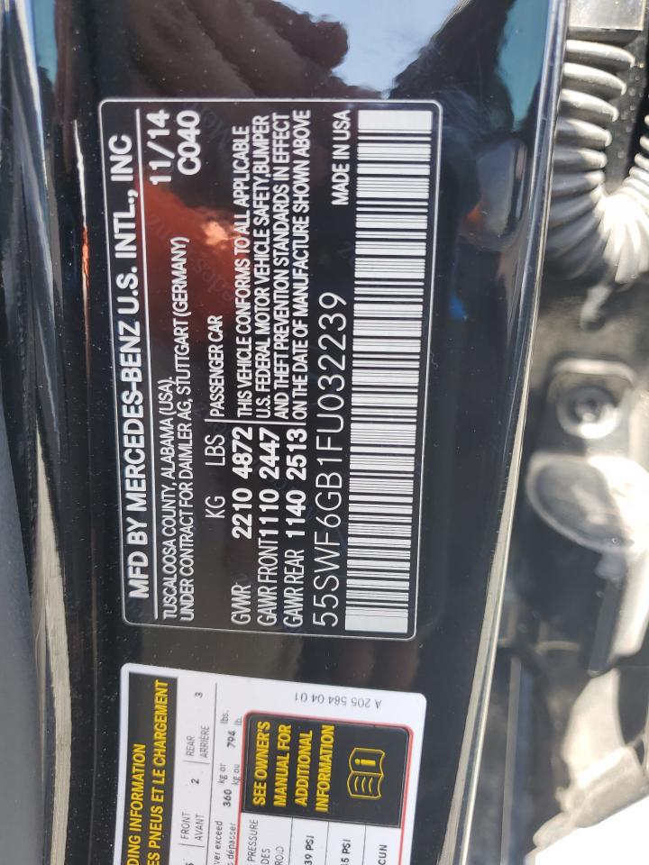 2015 Mercedes-benz C 400 4matic Черный vin: 55SWF6GB1FU032239