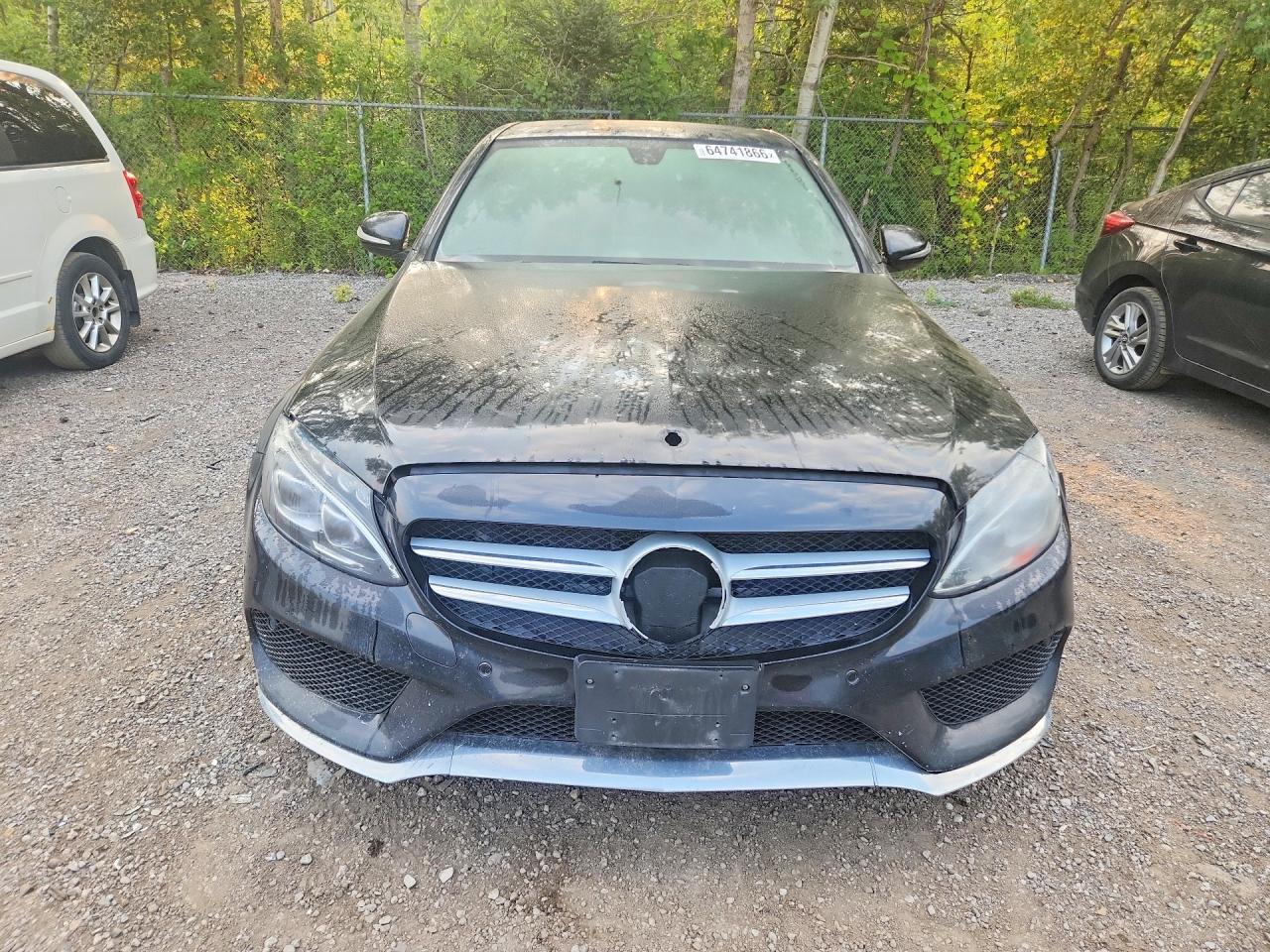2015 Mercedes-benz C 400 4matic Black vin: 55SWF6GB1FU052877