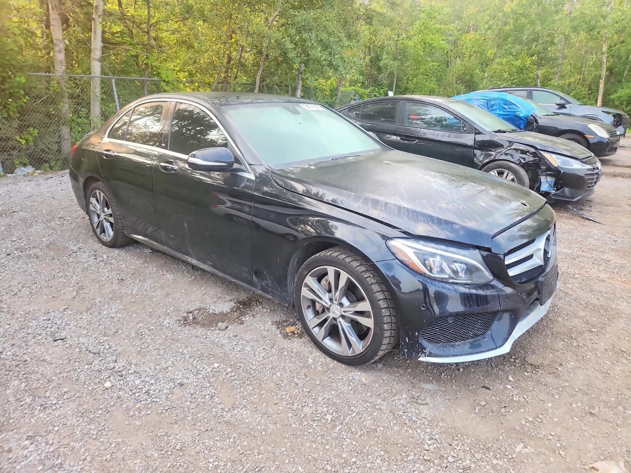 2015 Mercedes-benz C 400 4matic Black vin: 55SWF6GB1FU052877