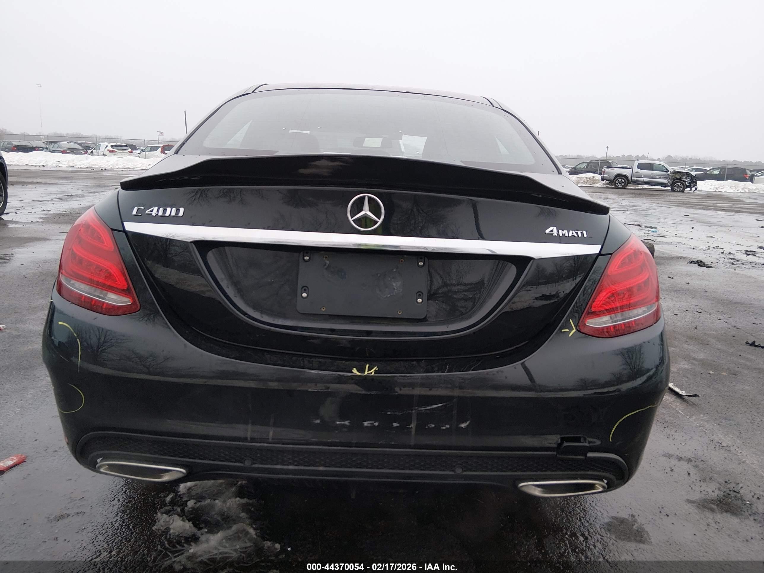 2015 Mercedes-benz C 400 4matic Черный vin: 55SWF6GB2FU009388