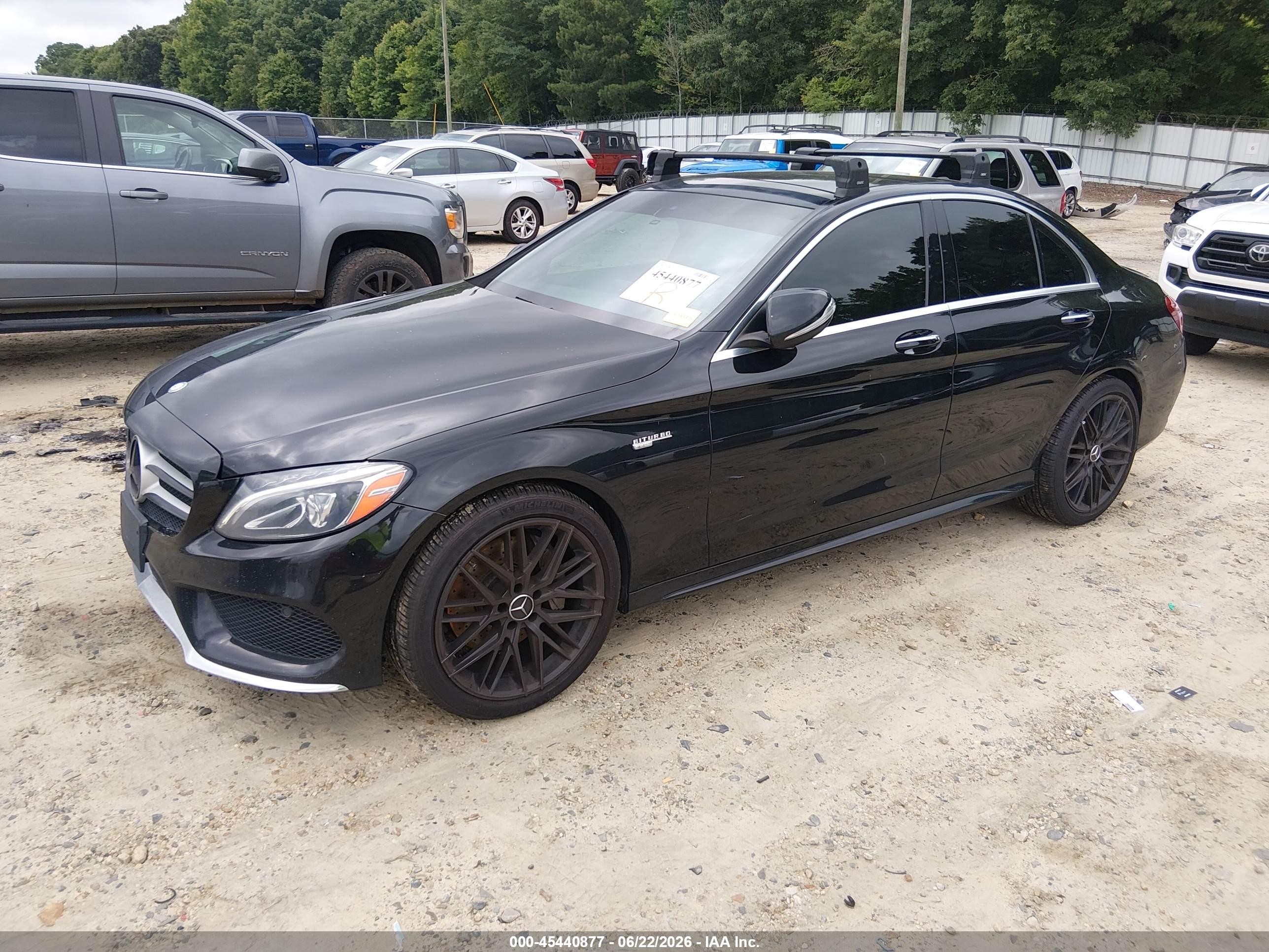 2015 Mercedes-benz C 400 4matic Black vin: 55SWF6GB2FU030838