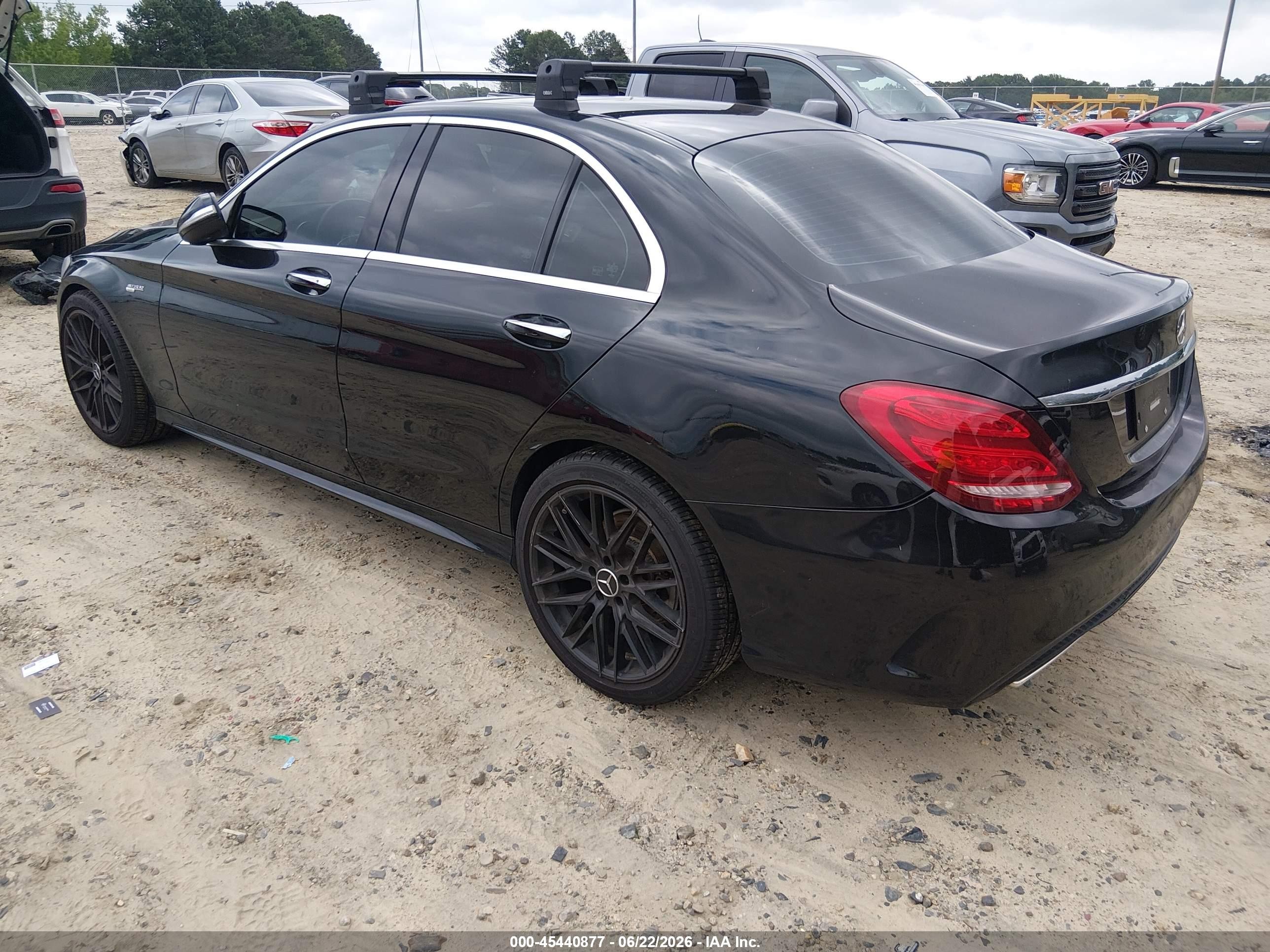 2015 Mercedes-benz C 400 4matic Black vin: 55SWF6GB2FU030838
