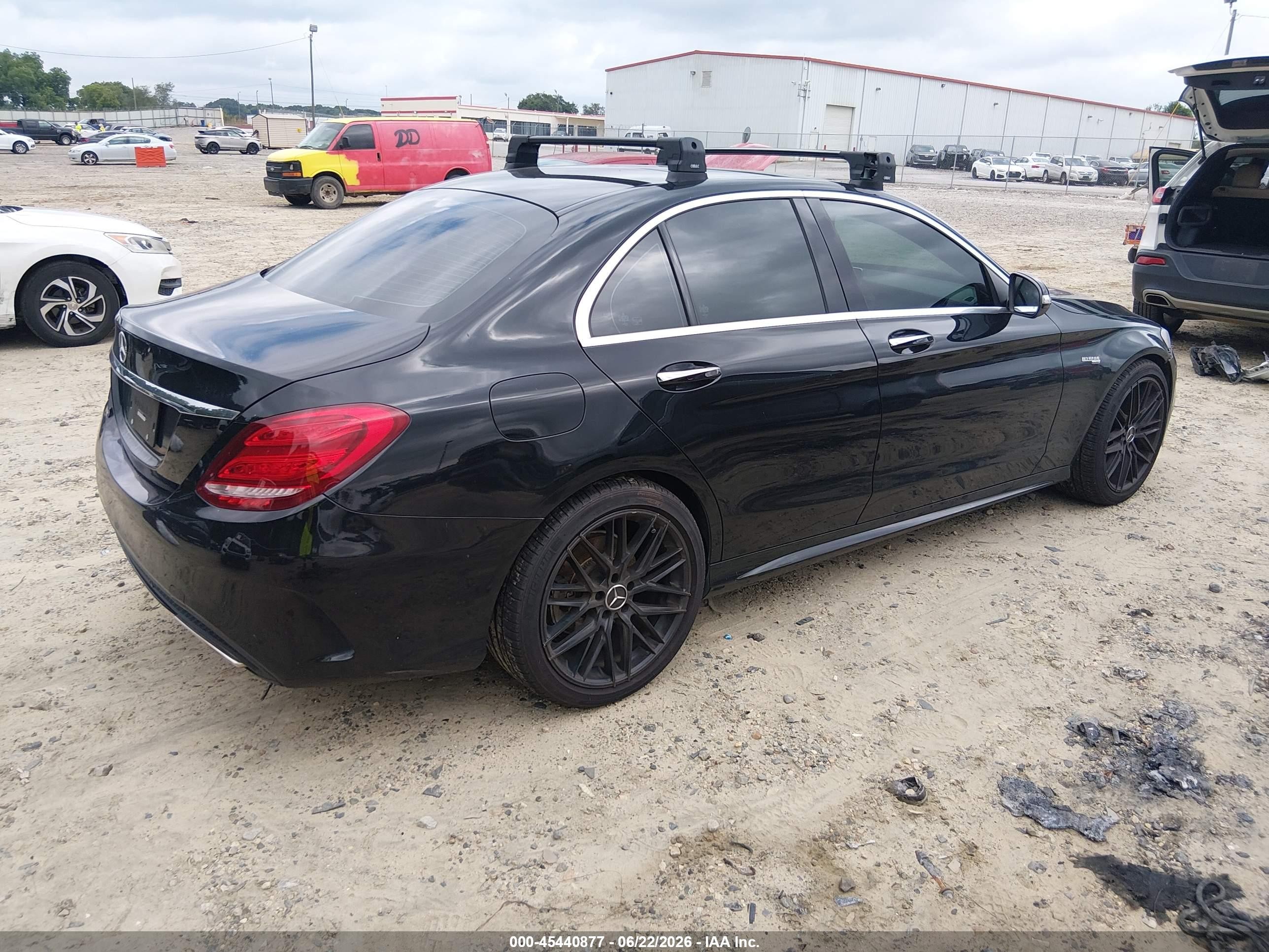 2015 Mercedes-benz C 400 4matic Black vin: 55SWF6GB2FU030838