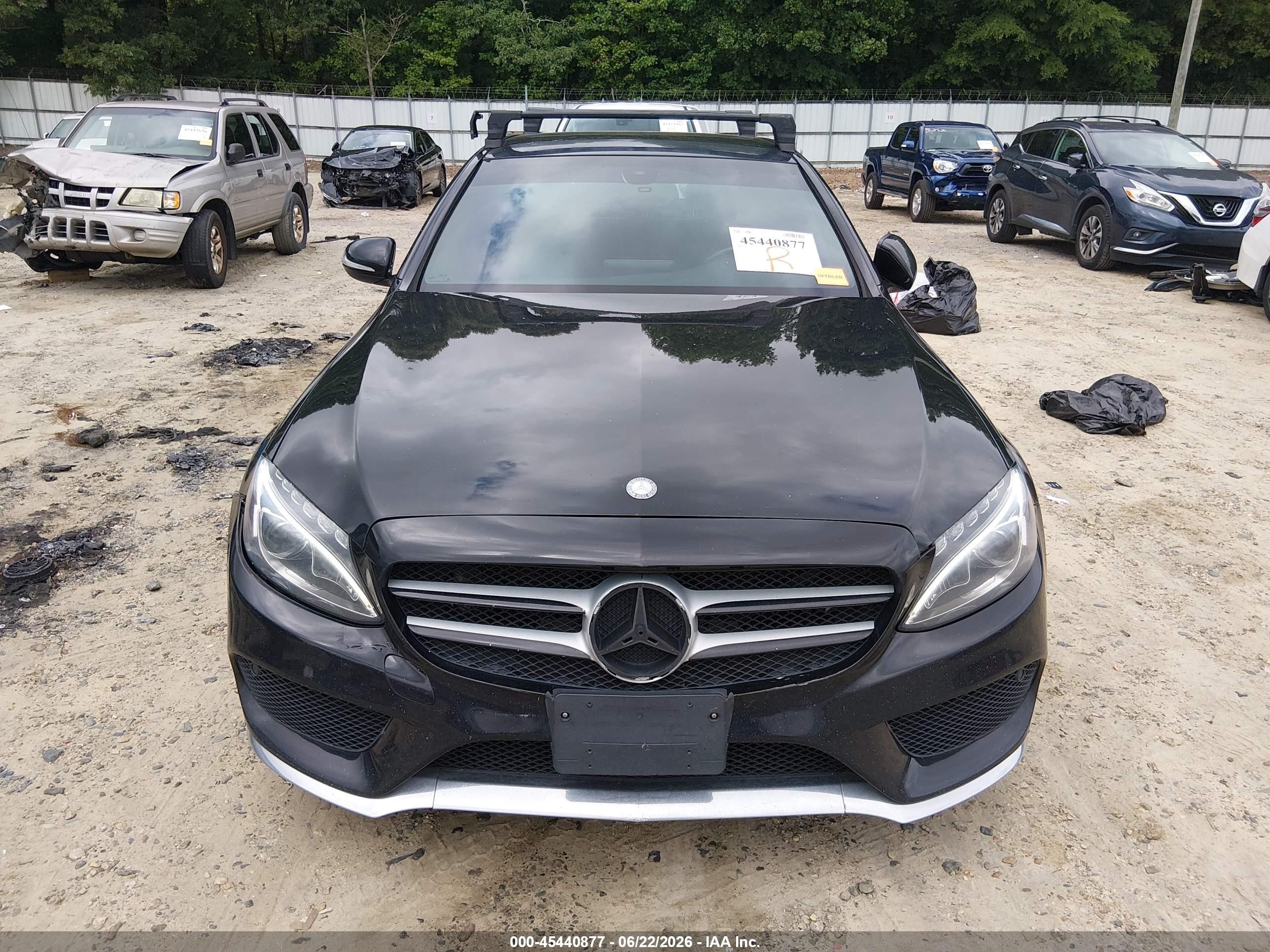 2015 Mercedes-benz C 400 4matic Black vin: 55SWF6GB2FU030838