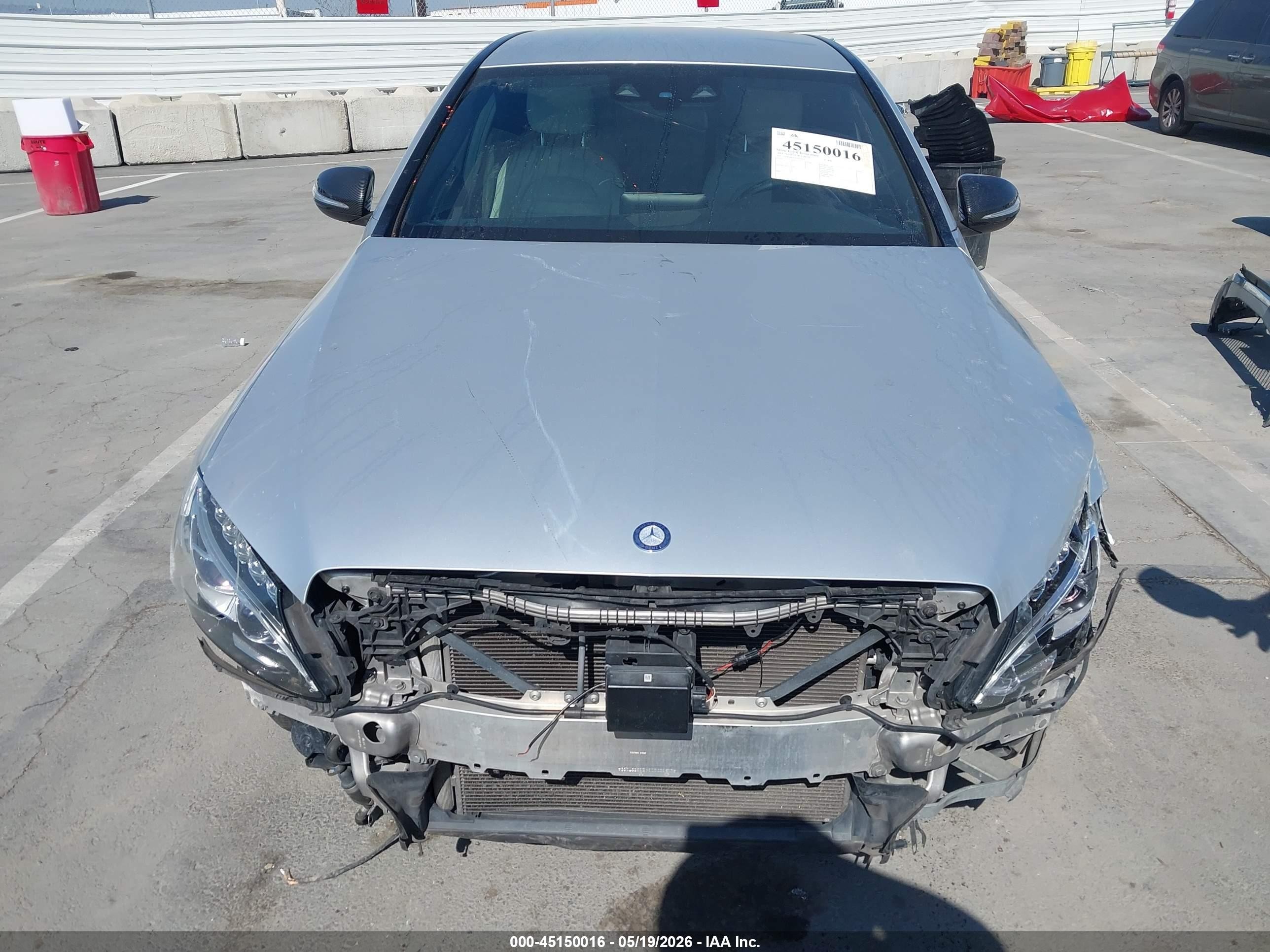 2015 Mercedes-benz C 400 4matic Silver vin: 55SWF6GB2FU034565