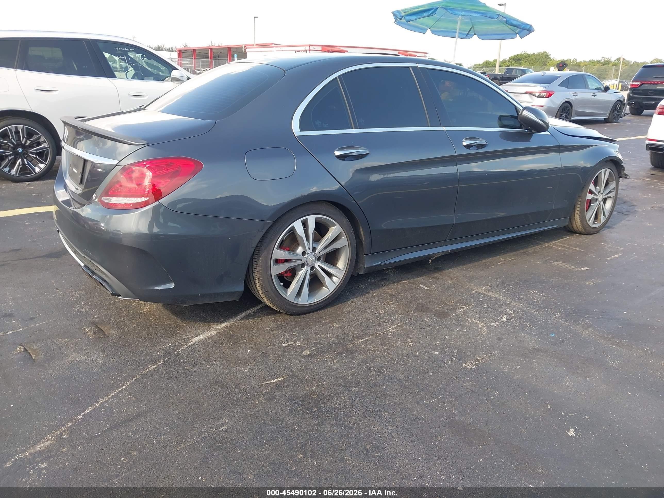 2015 Mercedes-benz C 400 4matic Gray vin: 55SWF6GB4FU010753