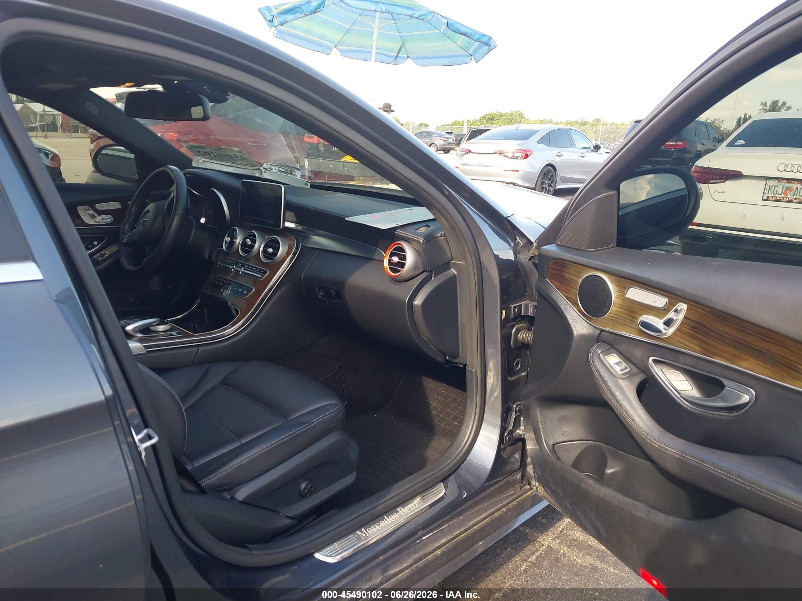 2015 Mercedes-benz C 400 4matic Gray vin: 55SWF6GB4FU010753