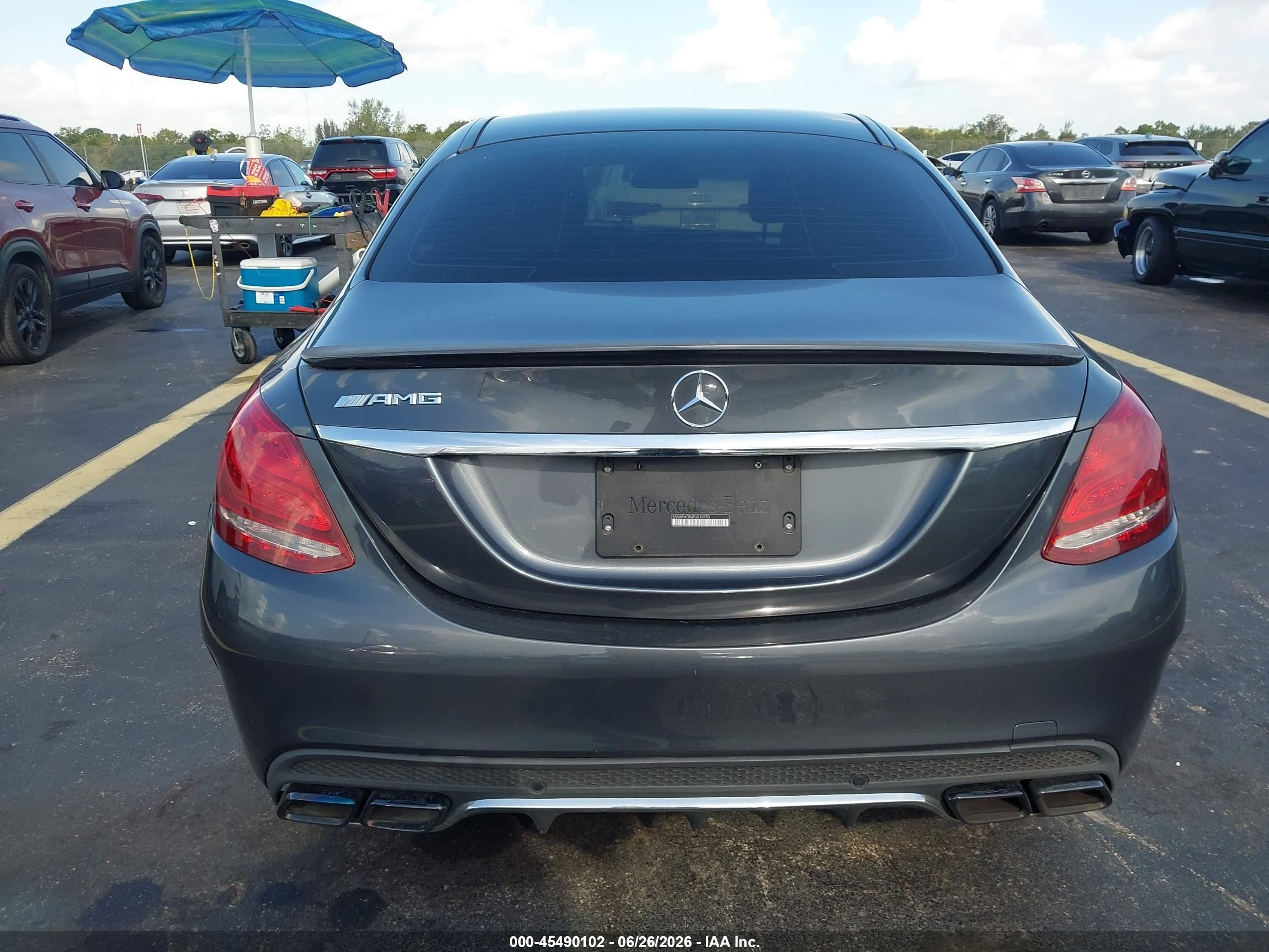 2015 Mercedes-benz C 400 4matic Gray vin: 55SWF6GB4FU010753