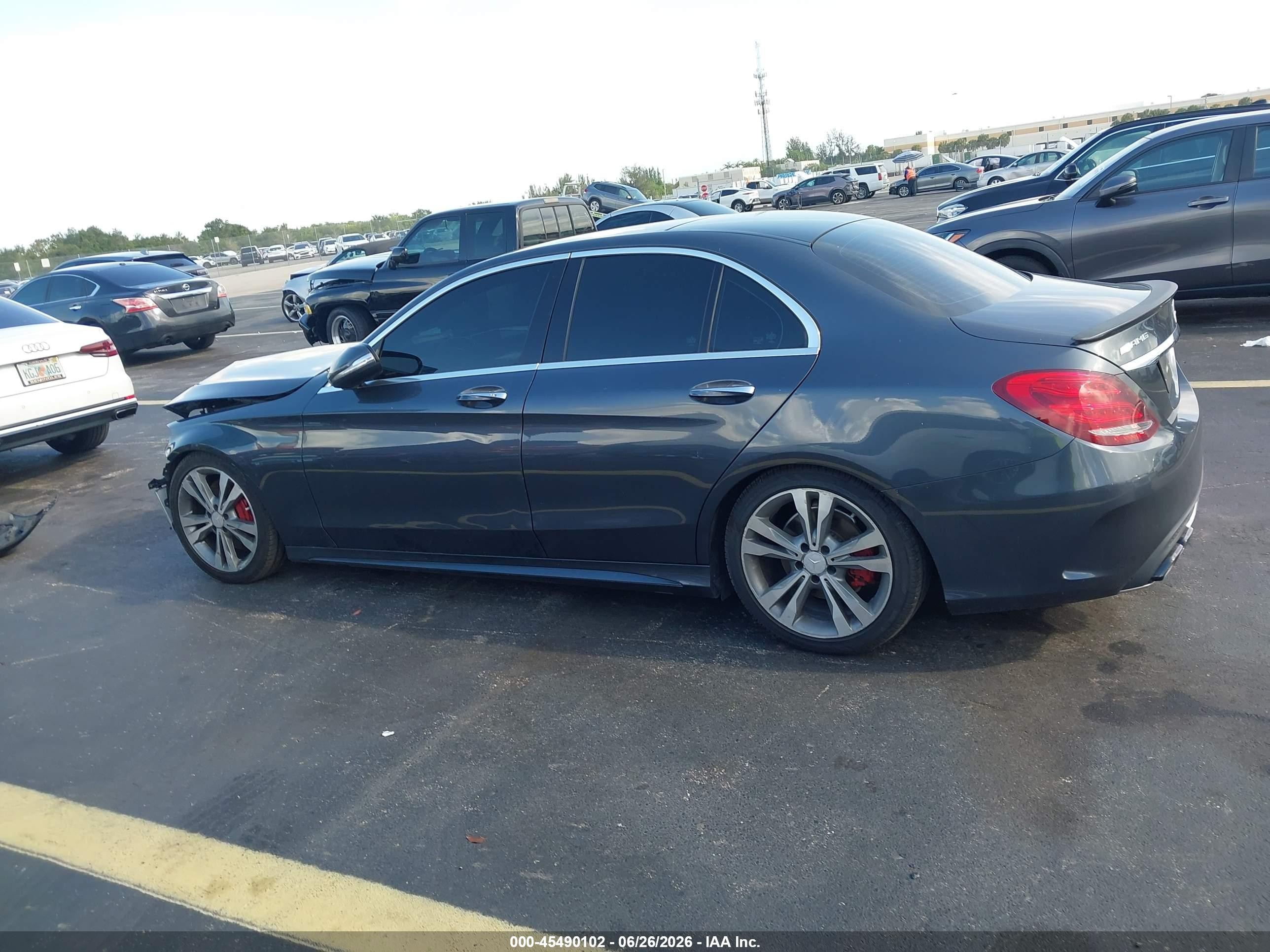 2015 Mercedes-benz C 400 4matic Gray vin: 55SWF6GB4FU010753