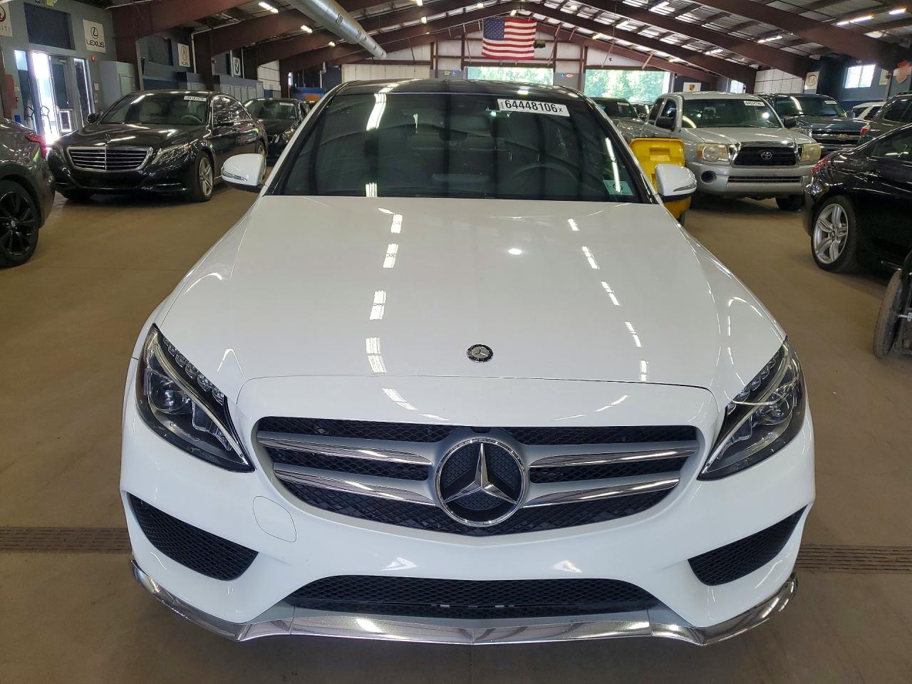 2015 Mercedes-benz C 400 4matic White vin: 55SWF6GB4FU027052