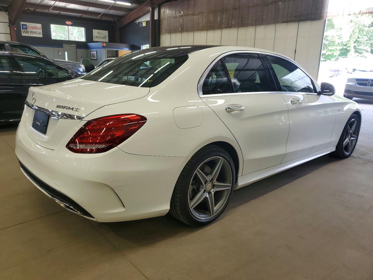 2015 Mercedes-benz C 400 4matic White vin: 55SWF6GB4FU027052
