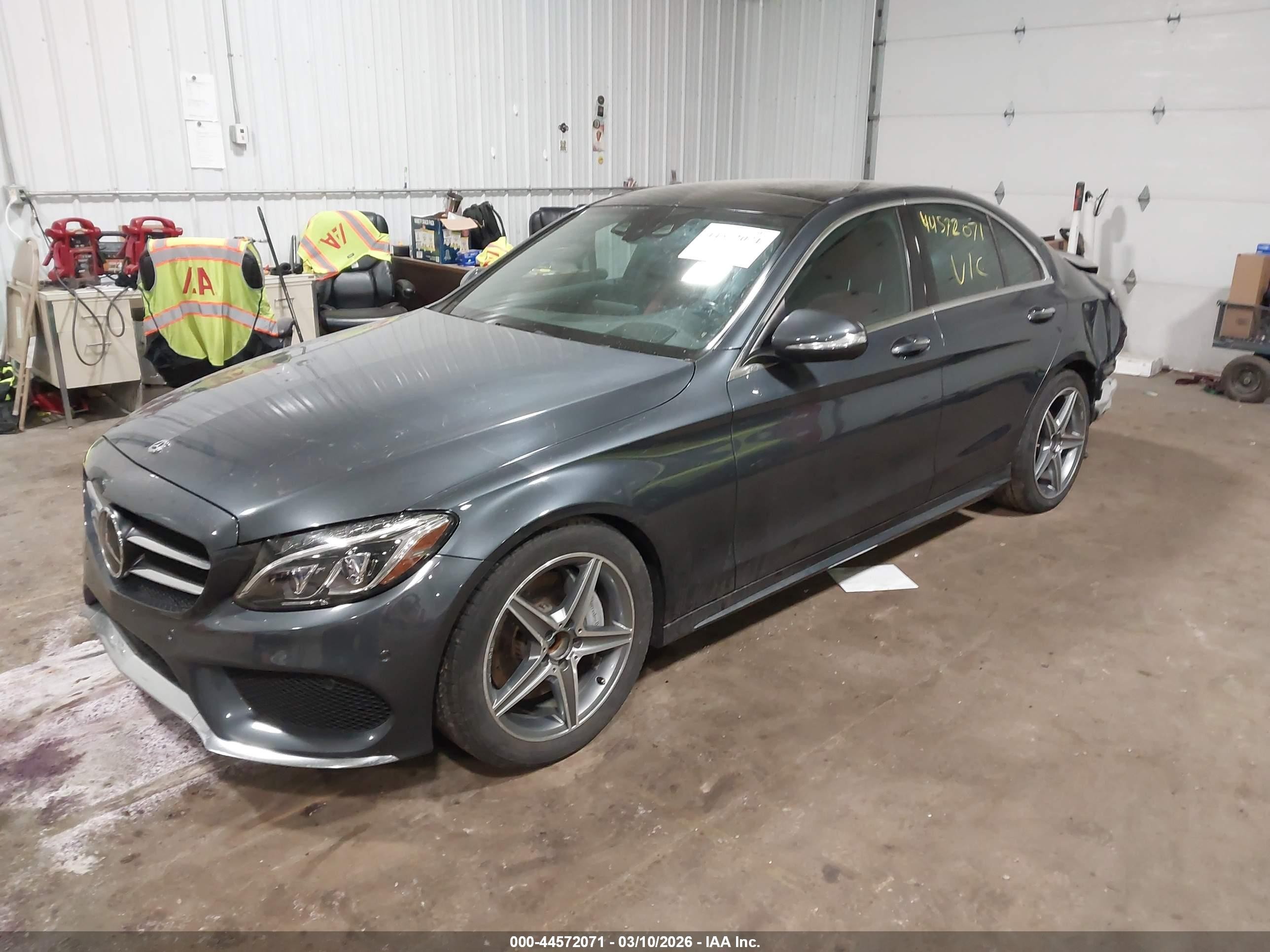 2015 Mercedes-benz C 400 4matic Gray vin: 55SWF6GB5FU019123