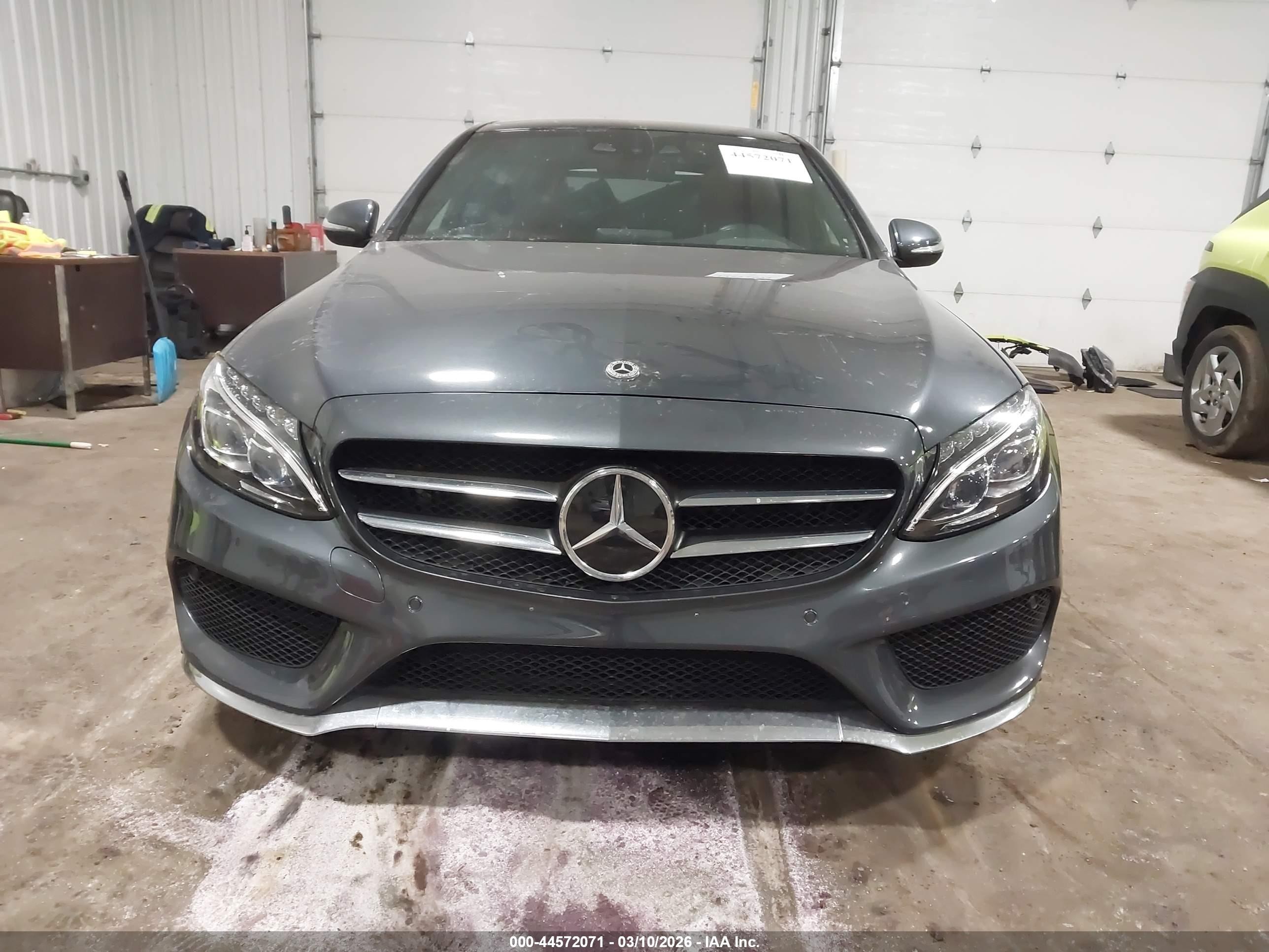 2015 Mercedes-benz C 400 4matic Gray vin: 55SWF6GB5FU019123