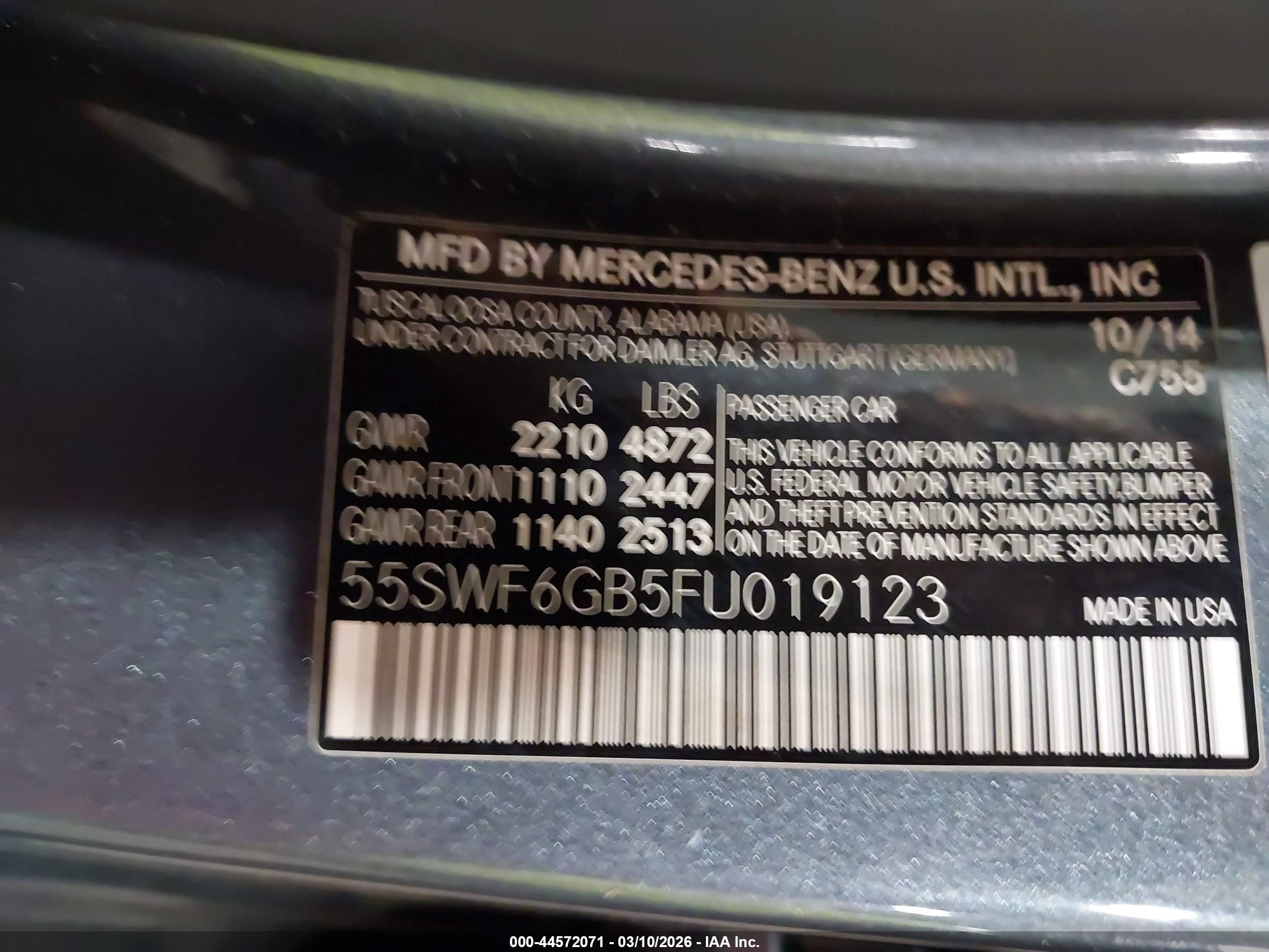 2015 Mercedes-benz C 400 4matic Gray vin: 55SWF6GB5FU019123