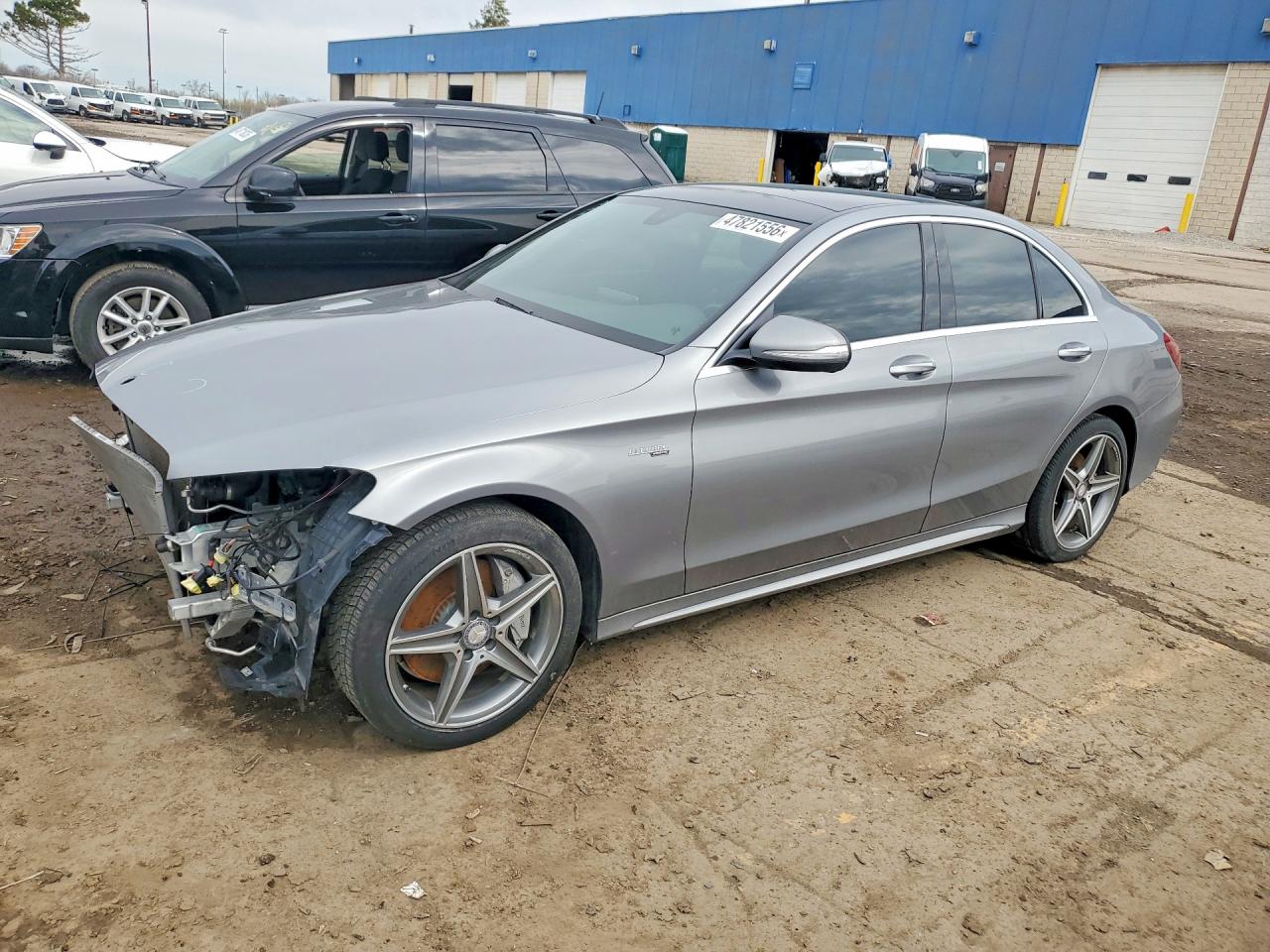 2015 Mercedes-benz C 400 4matic Серебряный vin: 55SWF6GB5FU023494