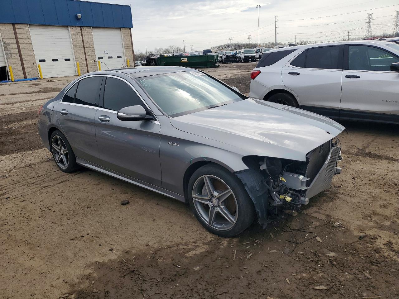 2015 Mercedes-benz C 400 4matic Серебряный vin: 55SWF6GB5FU023494
