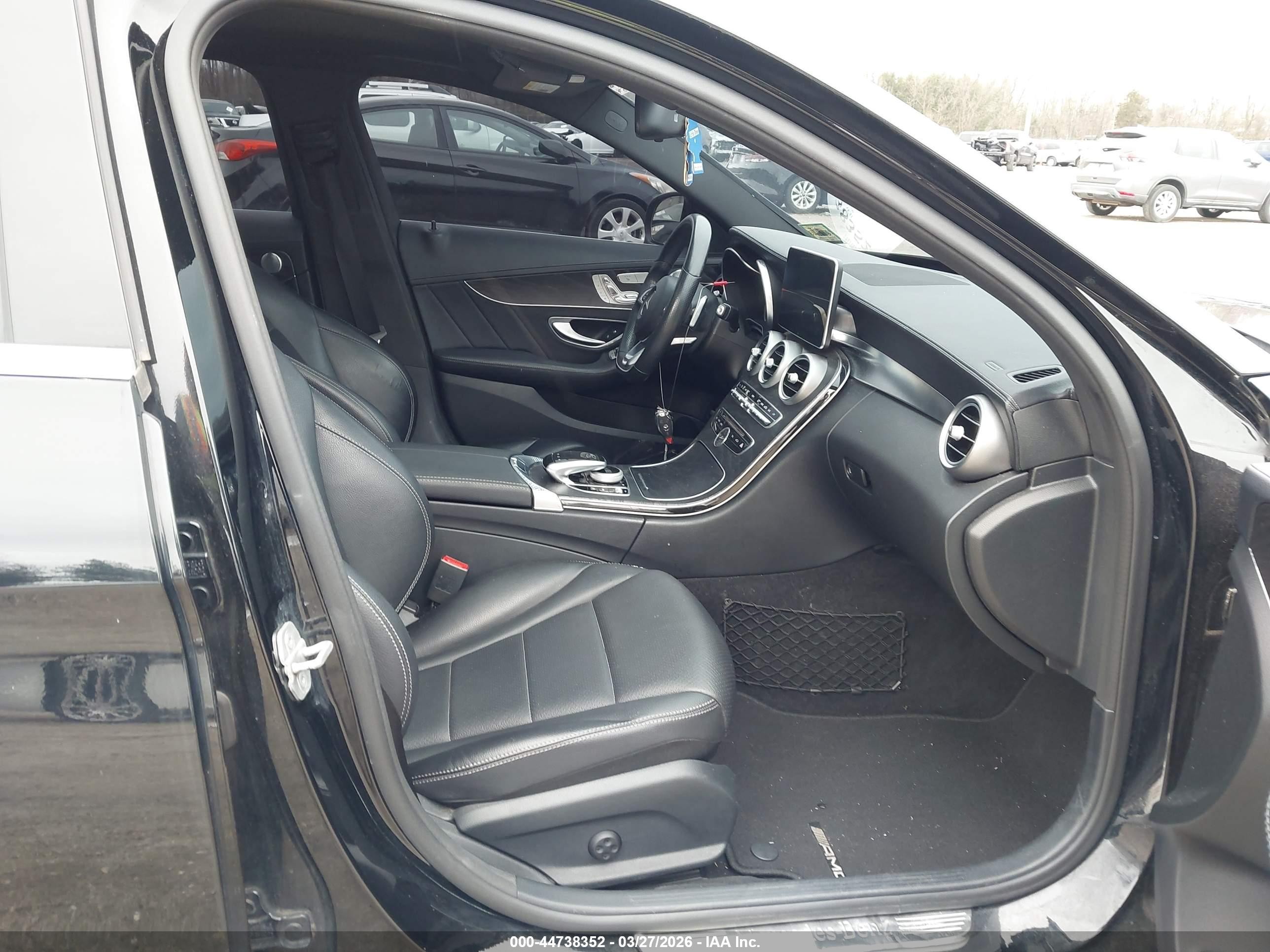 2015 Mercedes-benz C 400 4matic Black vin: 55SWF6GB5FU033233