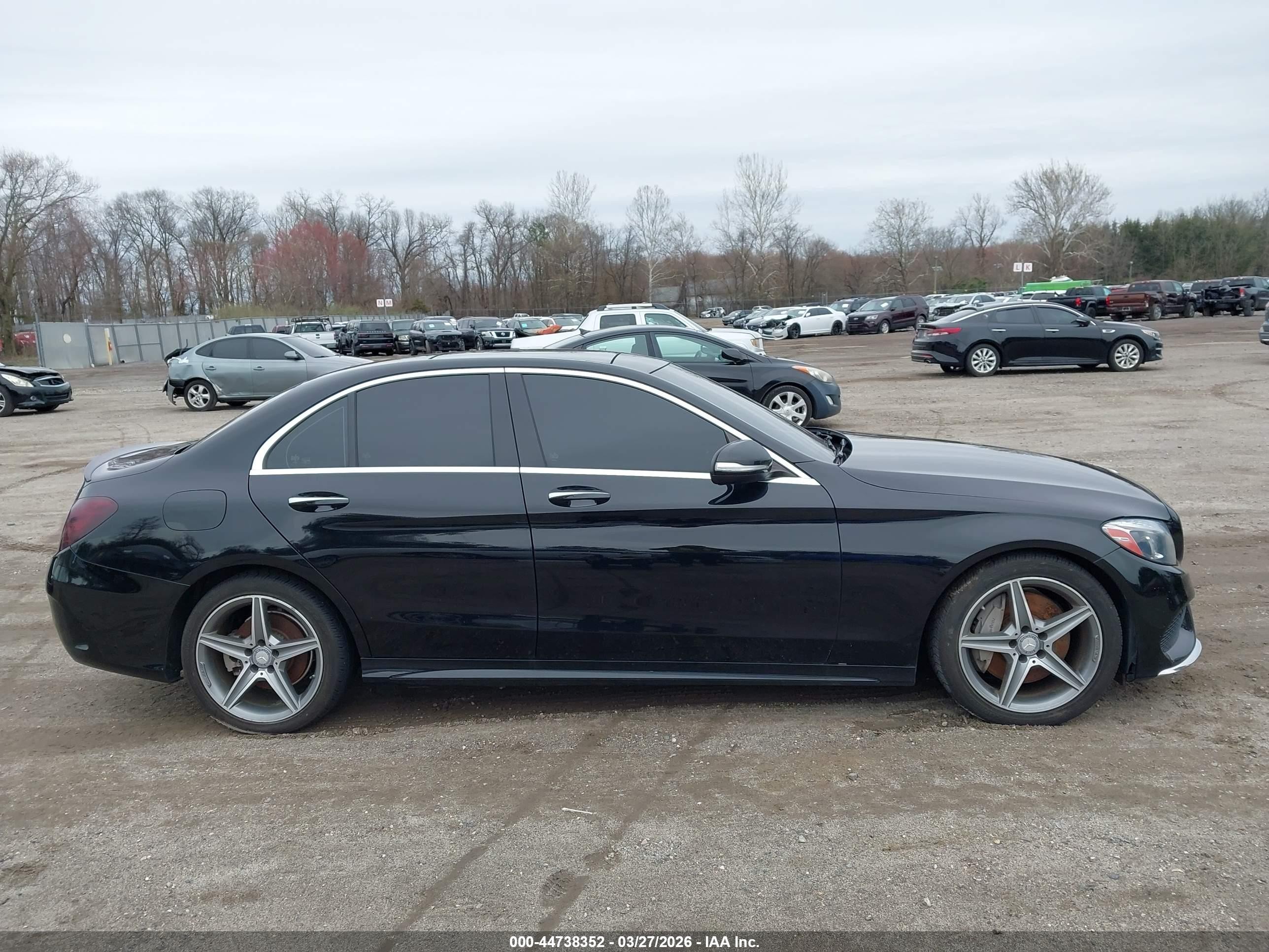2015 Mercedes-benz C 400 4matic Black vin: 55SWF6GB5FU033233
