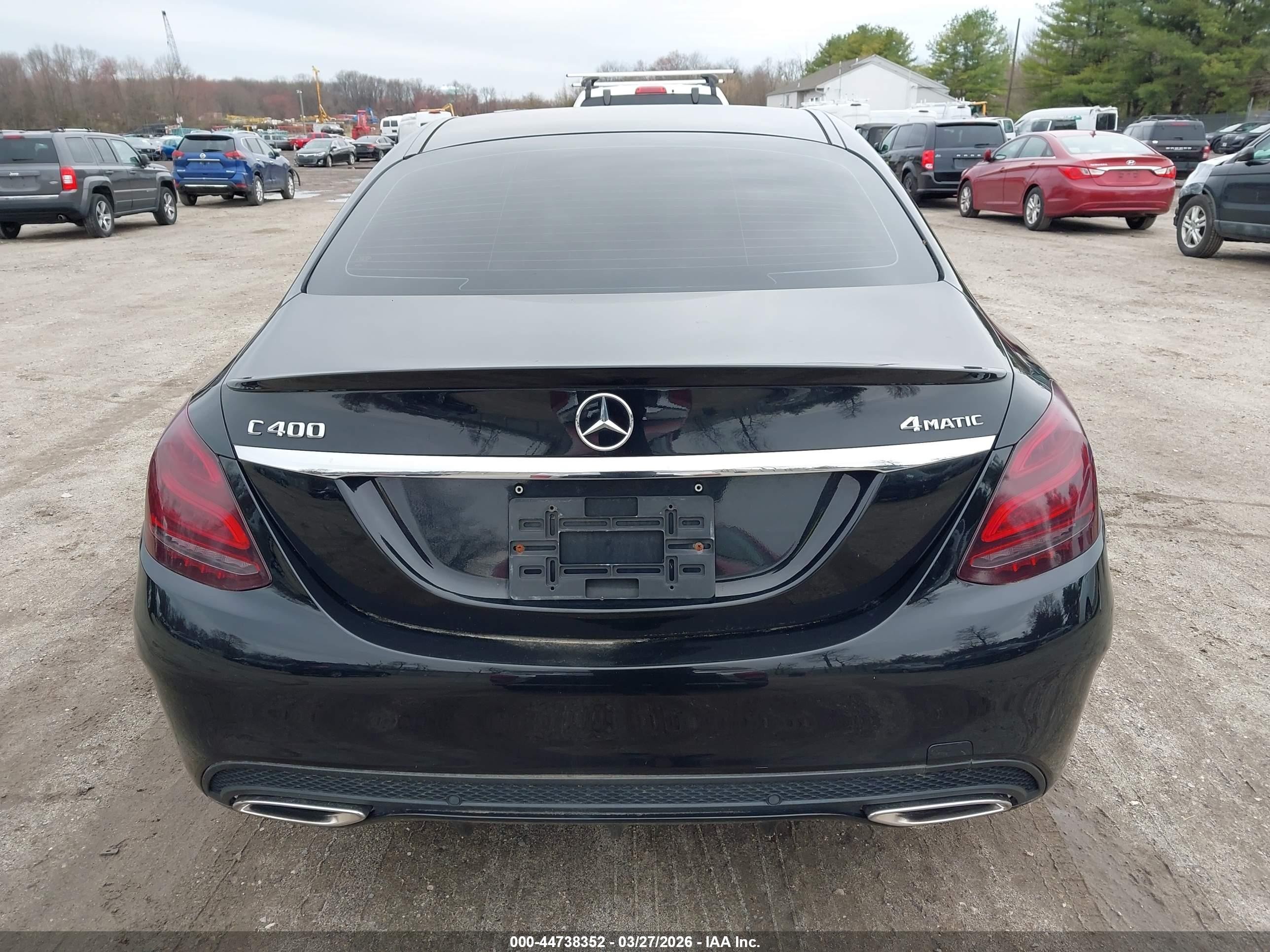 2015 Mercedes-benz C 400 4matic Black vin: 55SWF6GB5FU033233