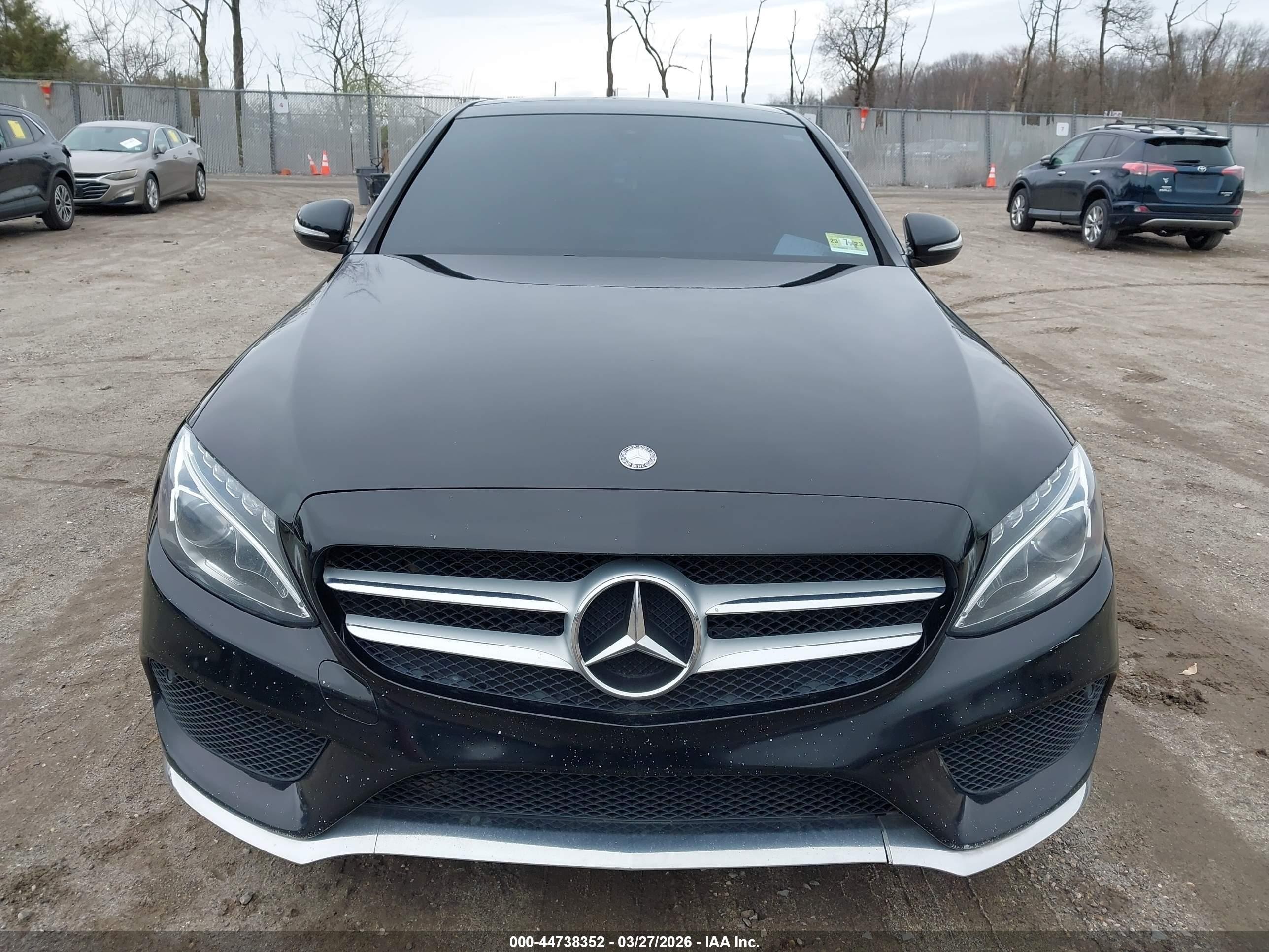 2015 Mercedes-benz C 400 4matic Black vin: 55SWF6GB5FU033233