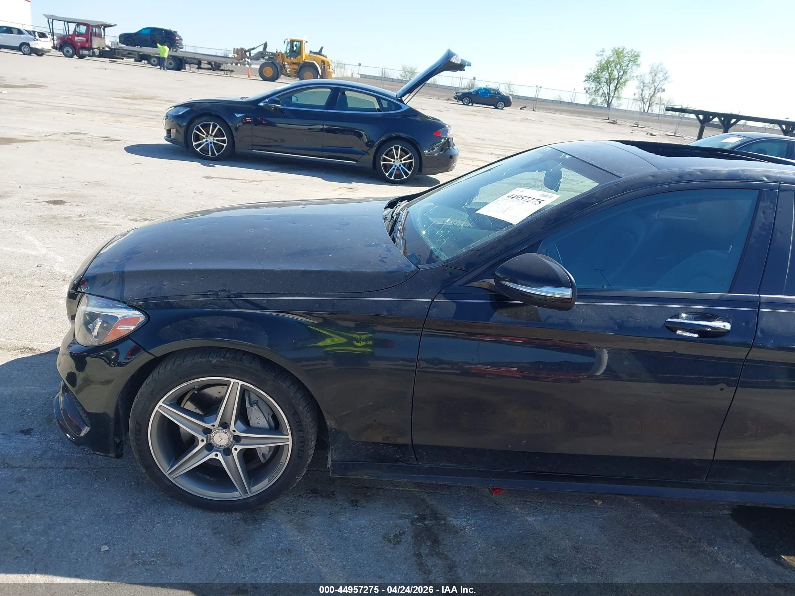 2015 Mercedes-benz C 400 4matic Black vin: 55SWF6GB6FU025545