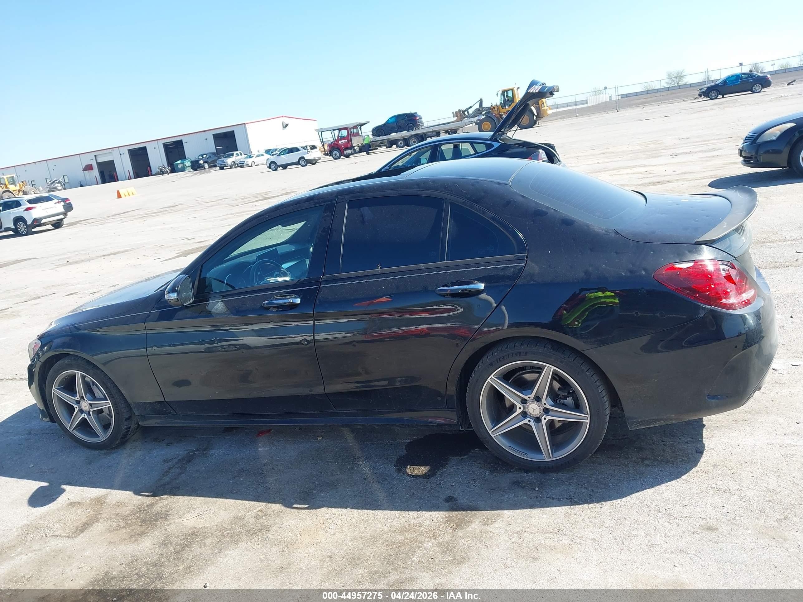 2015 Mercedes-benz C 400 4matic Black vin: 55SWF6GB6FU025545