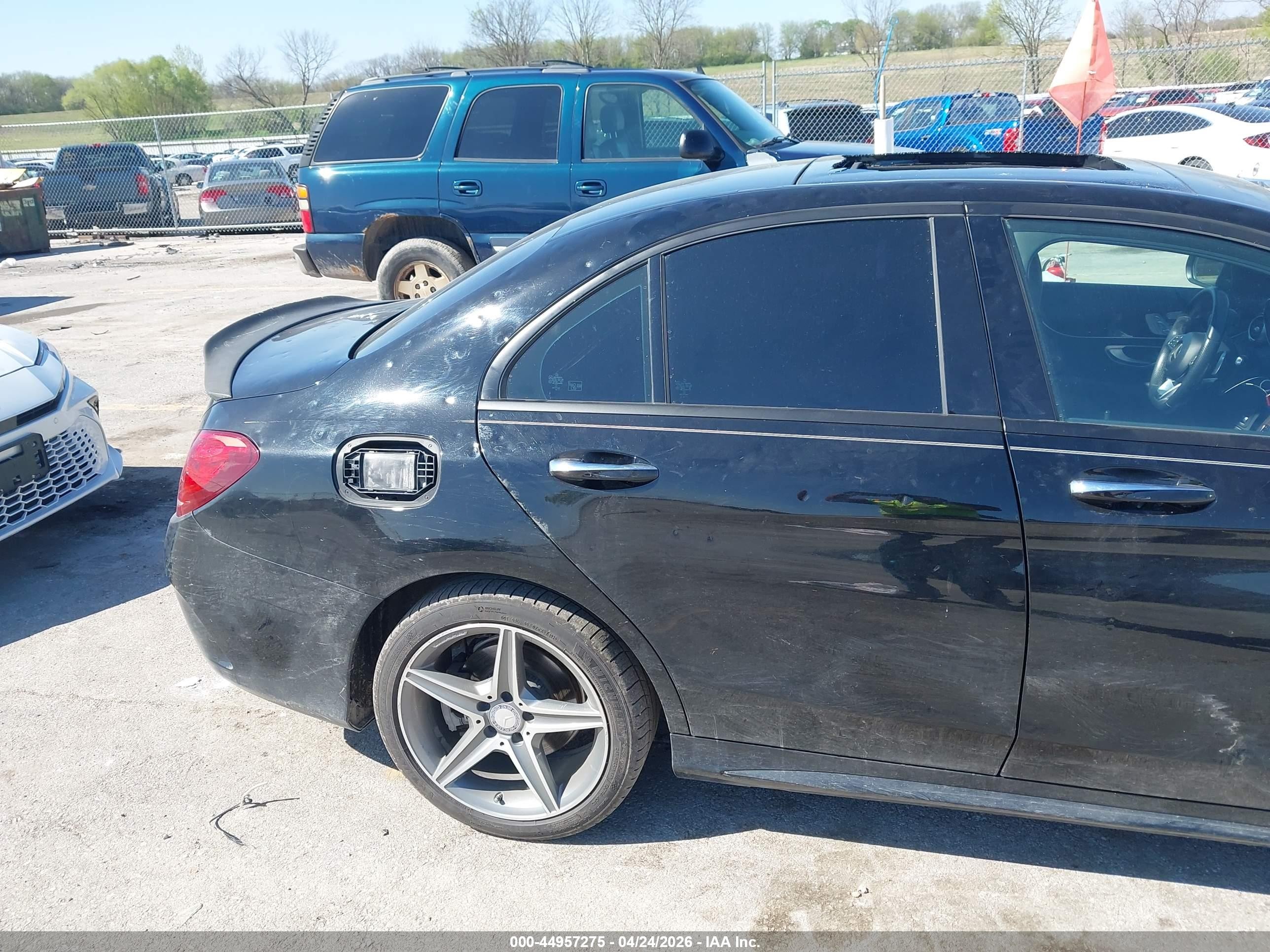 2015 Mercedes-benz C 400 4matic Black vin: 55SWF6GB6FU025545