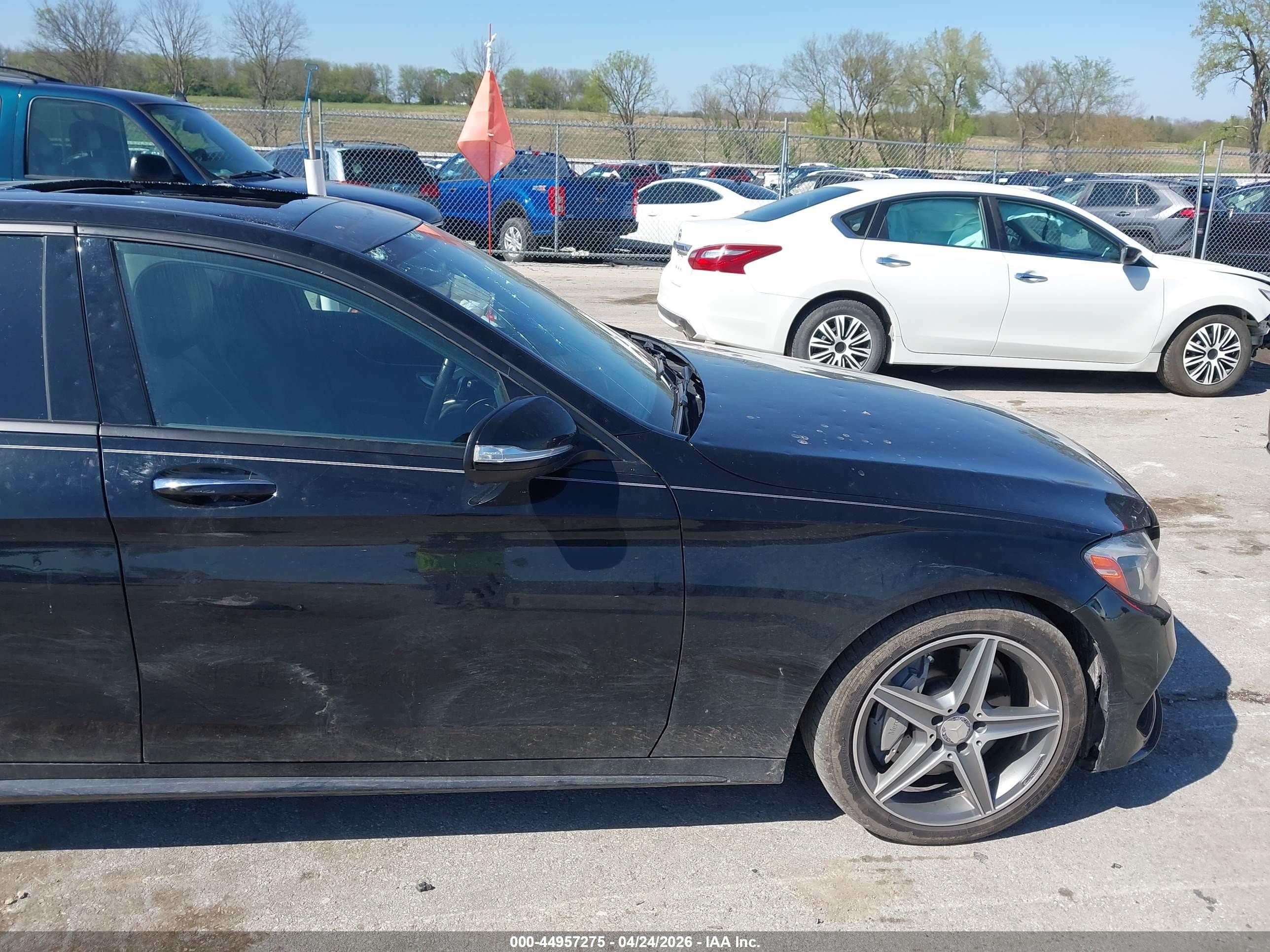 2015 Mercedes-benz C 400 4matic Black vin: 55SWF6GB6FU025545