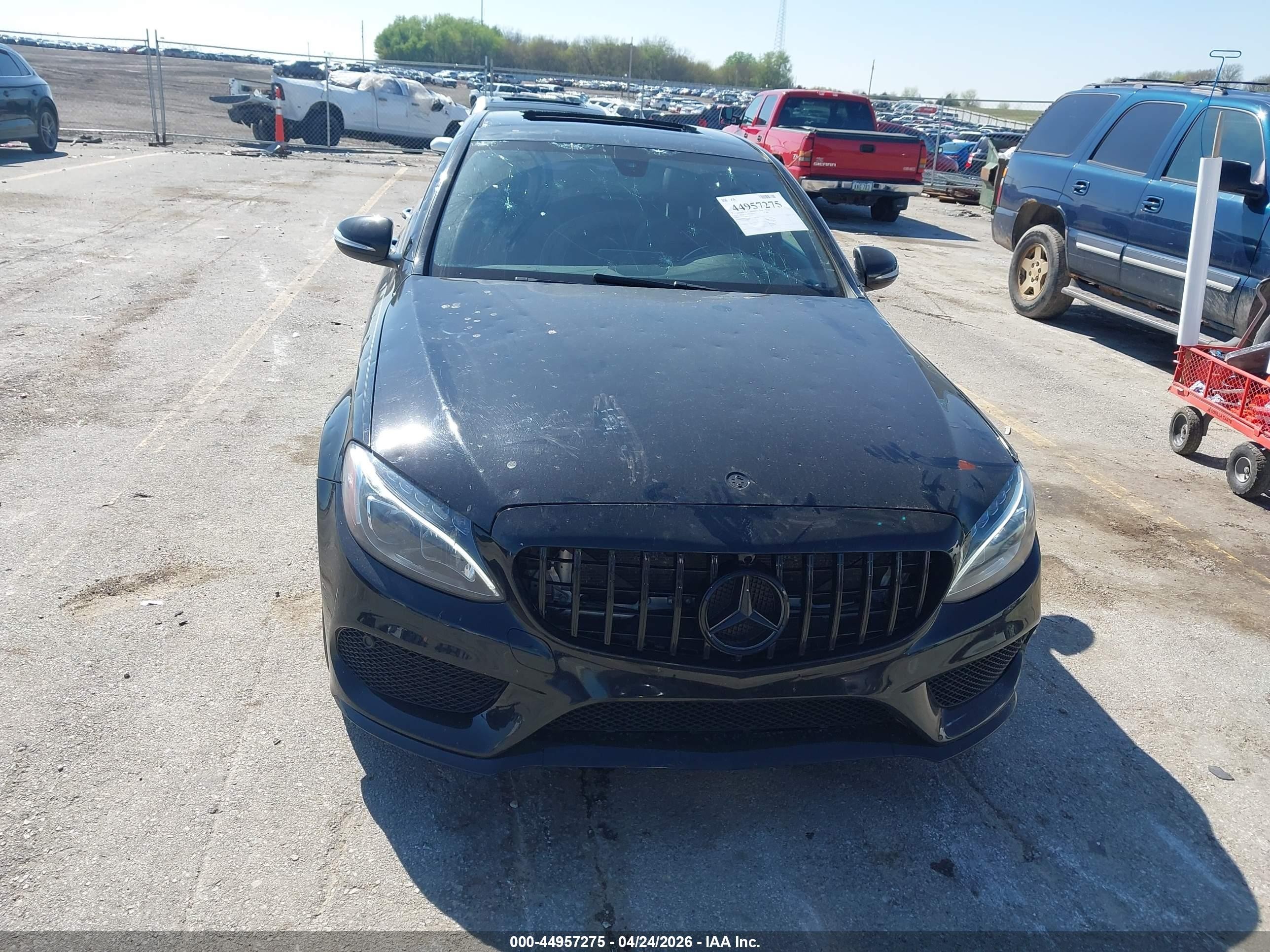 2015 Mercedes-benz C 400 4matic Black vin: 55SWF6GB6FU025545