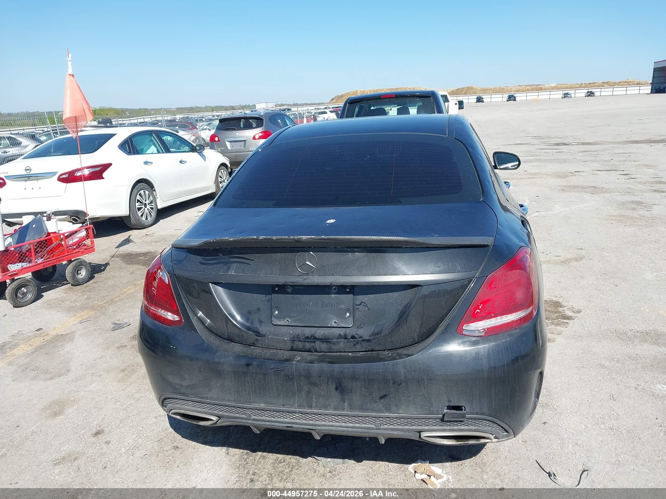 2015 Mercedes-benz C 400 4matic Black vin: 55SWF6GB6FU025545