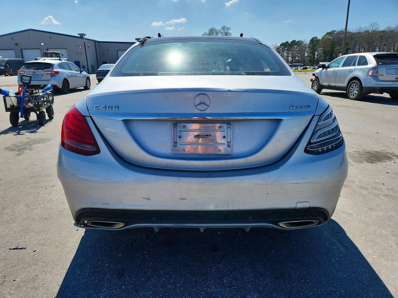 2015 Mercedes-benz C 400 4matic Silver vin: 55SWF6GB8FU009783