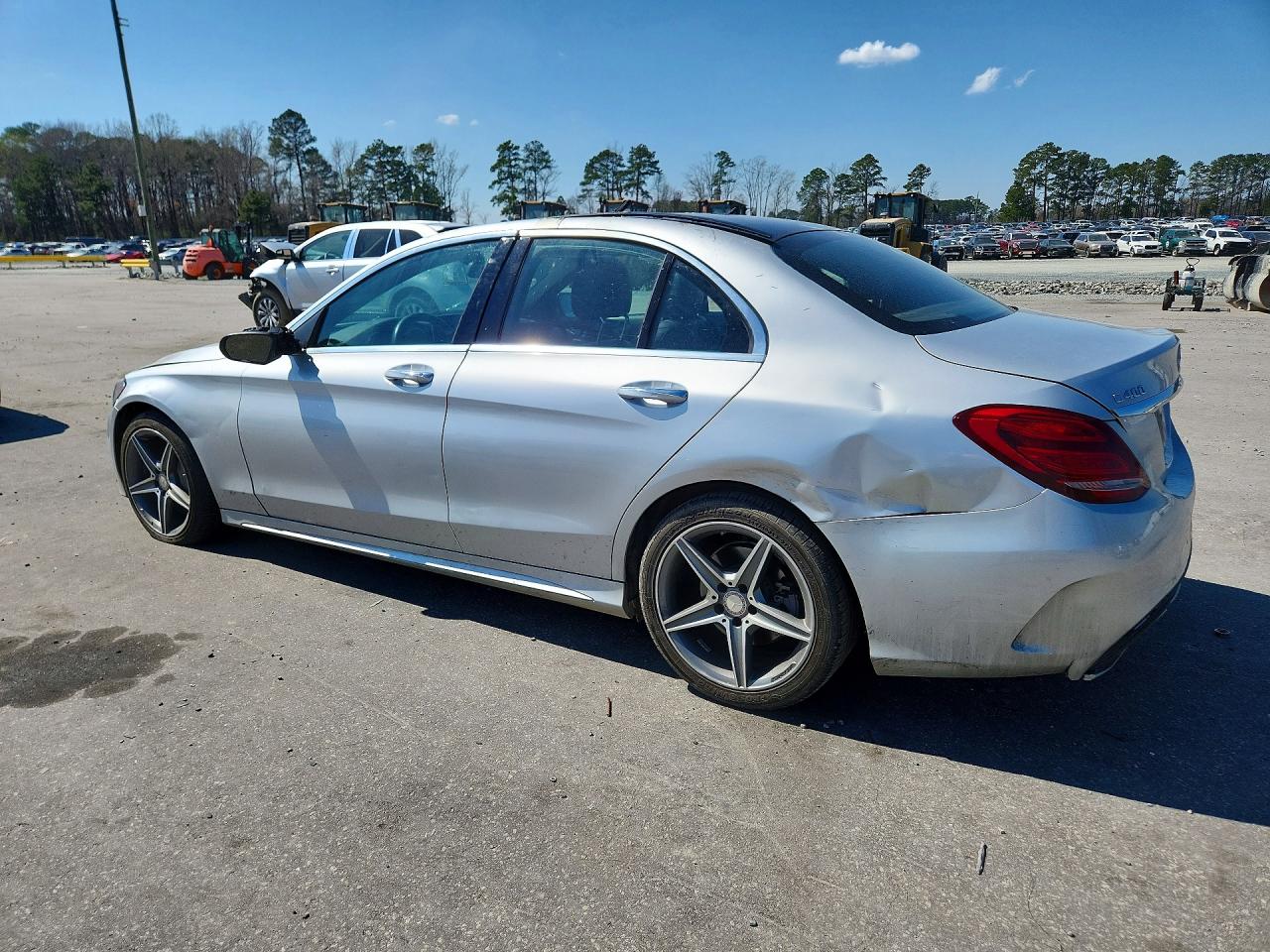 2015 Mercedes-benz C 400 4matic Silver vin: 55SWF6GB8FU009783