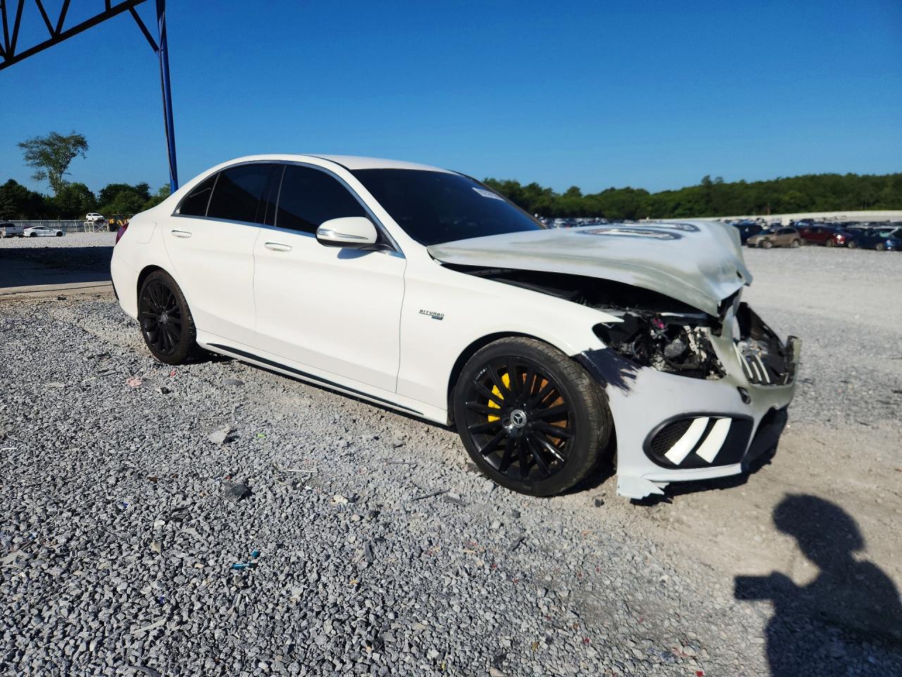 2015 Mercedes-benz C 400 4matic White vin: 55SWF6GB8FU010075