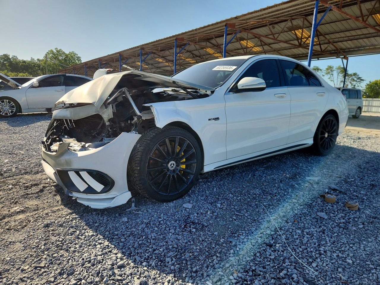 2015 Mercedes-benz C 400 4matic White vin: 55SWF6GB8FU010075
